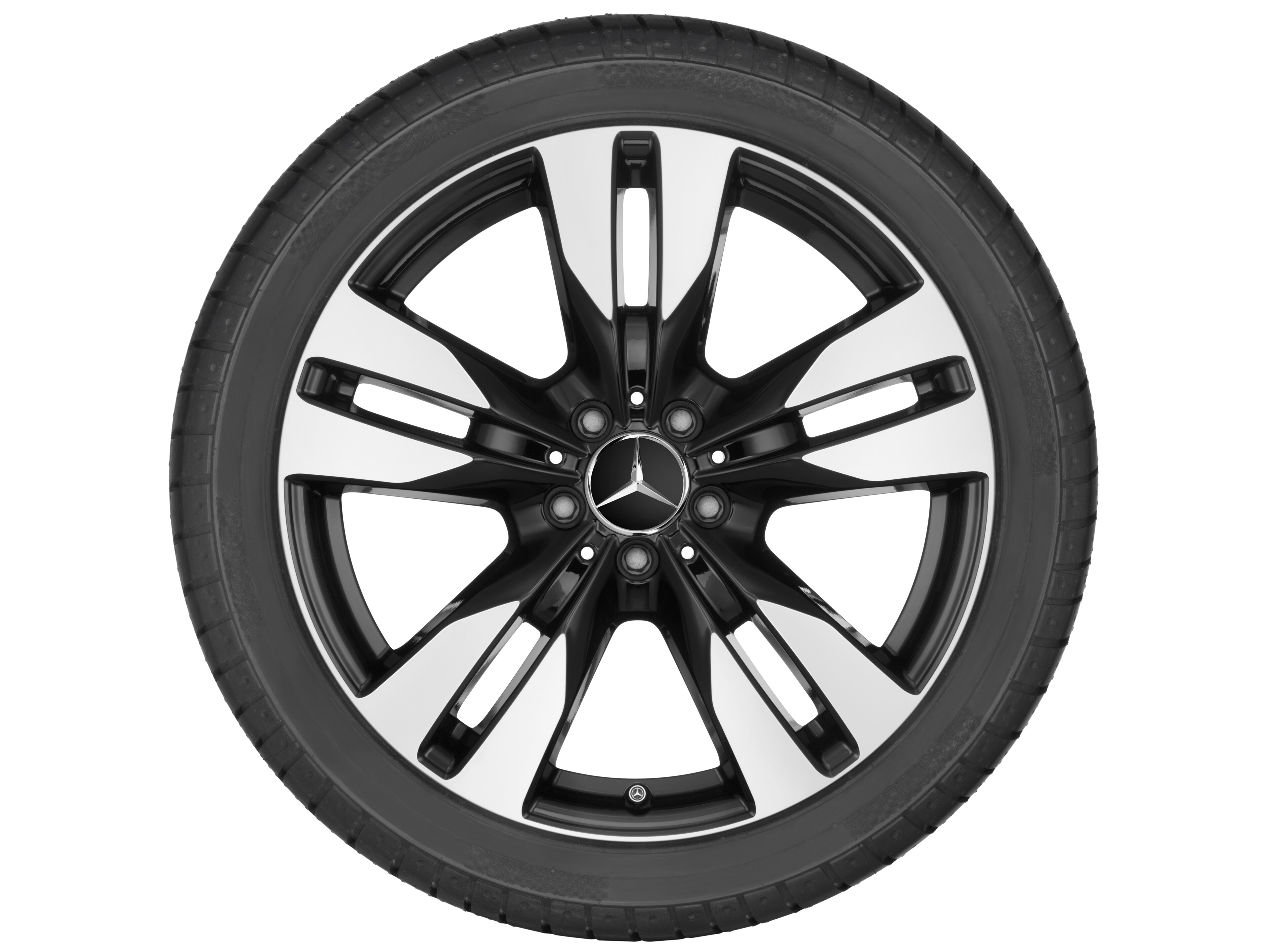 5-twin-spoke wheel, 48.3 cm (19-inch) - 8 J x 19 ET 56,5, black, high-sheen