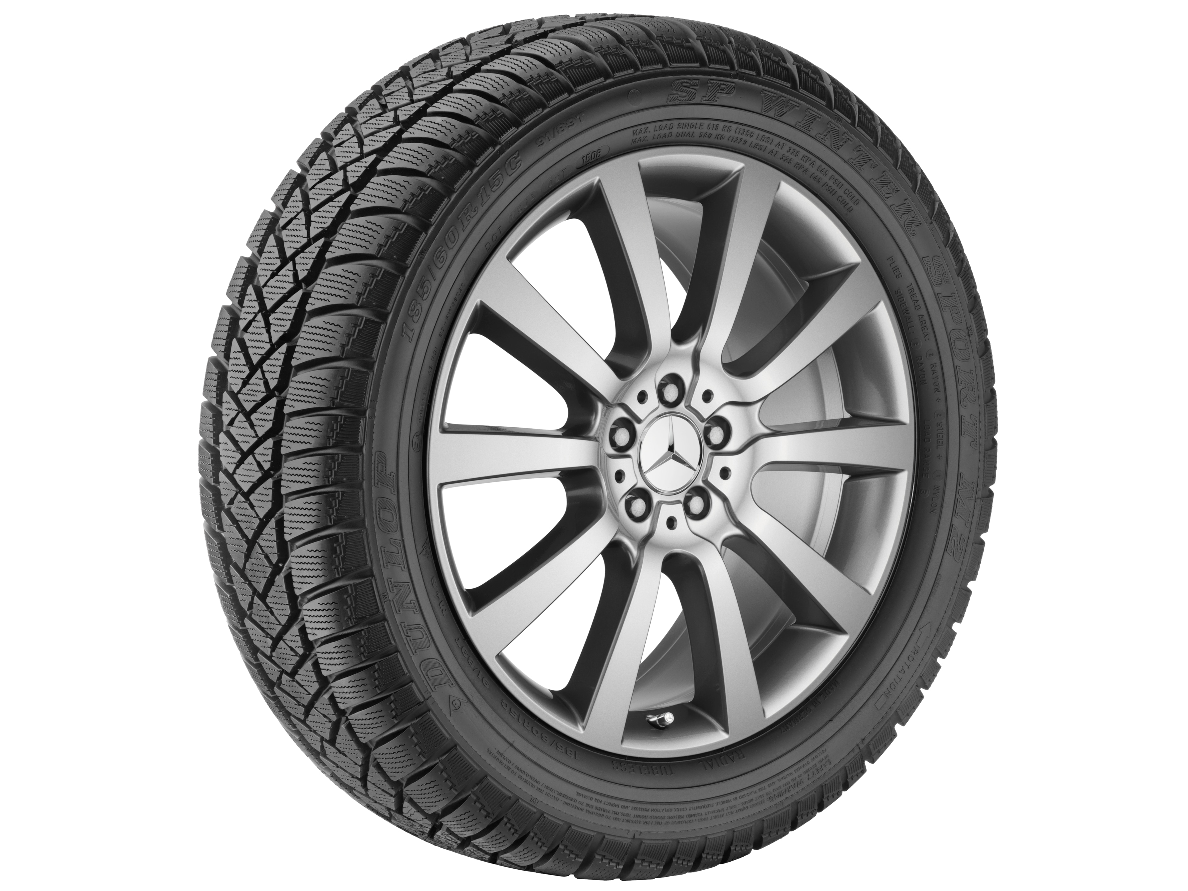 10-Speichen-Rad, 50,8 cm (20 Zoll) - 8,5 J x 20 ET 56, grau Himalaya, lackiert