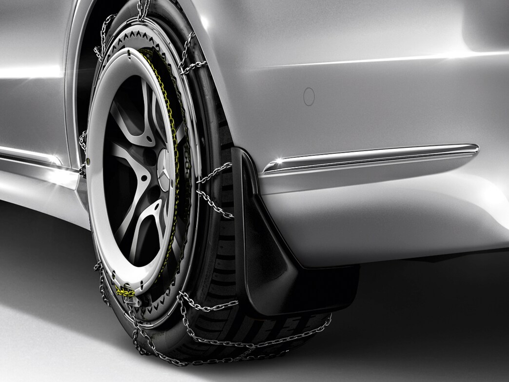 Mud flaps, Set, rear - black, grained