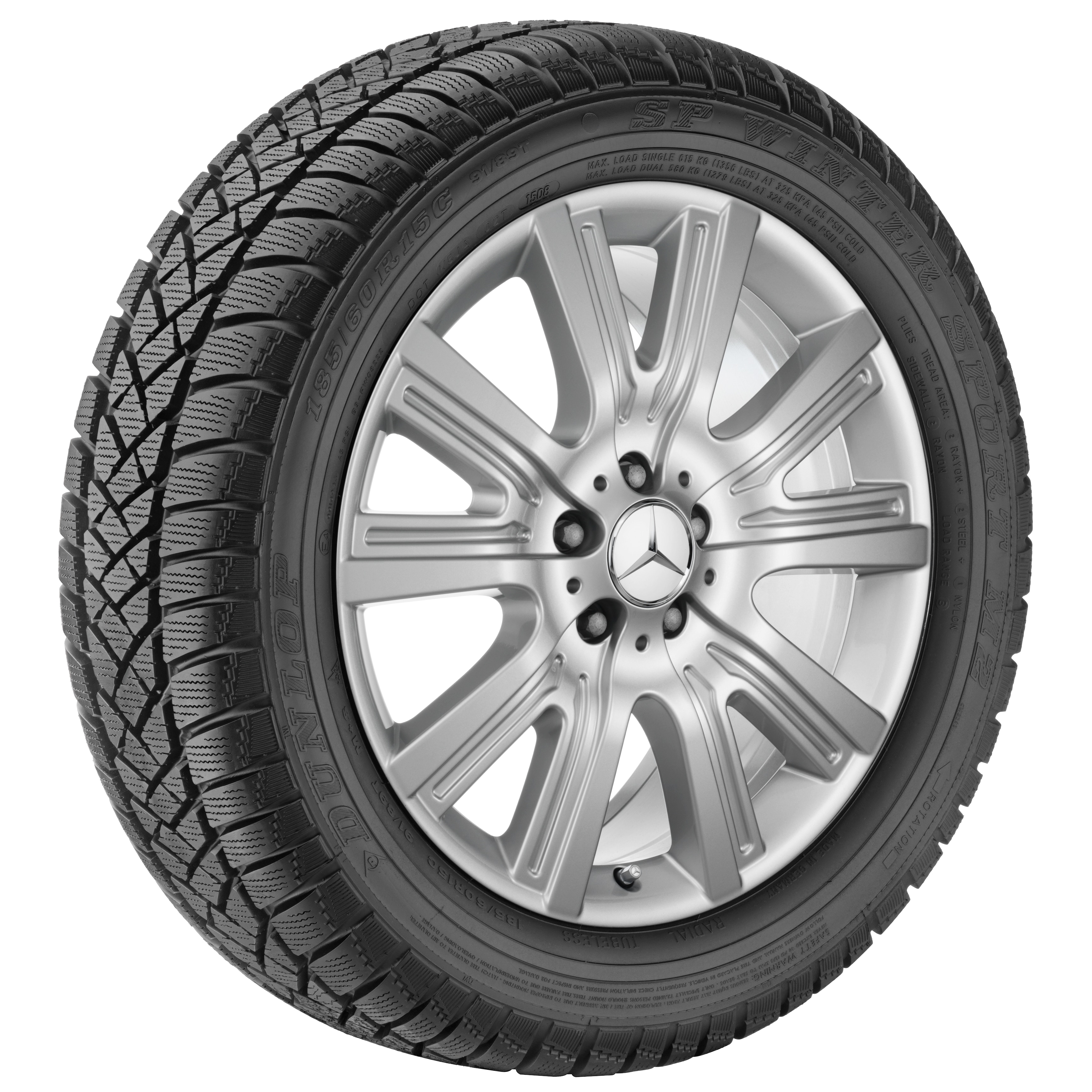 5-Doppelspeichen-Rad, 48,3 cm (19 Zoll) - 8,5 J x 19 ET 62, titansilber, lackiert