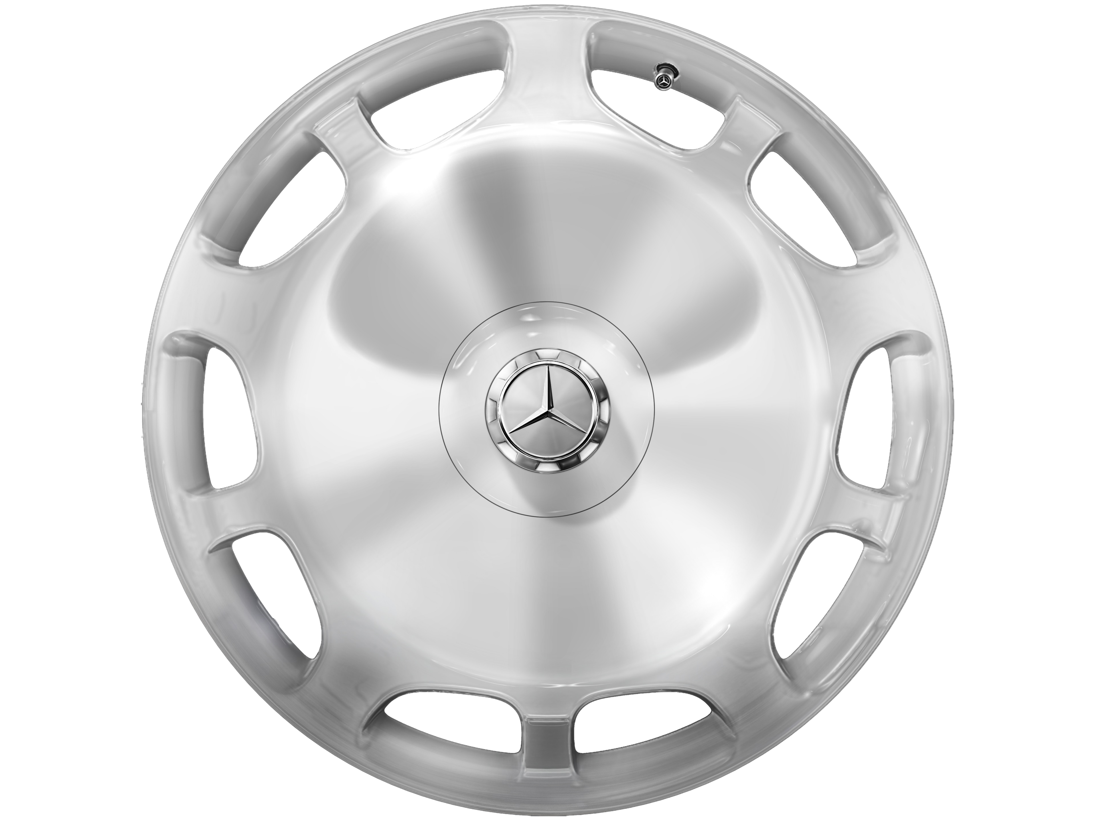 10-hole wheel, 50.8 cm (20-inch) - 8,5 J x 20 ET 36, silver-coloured, polished