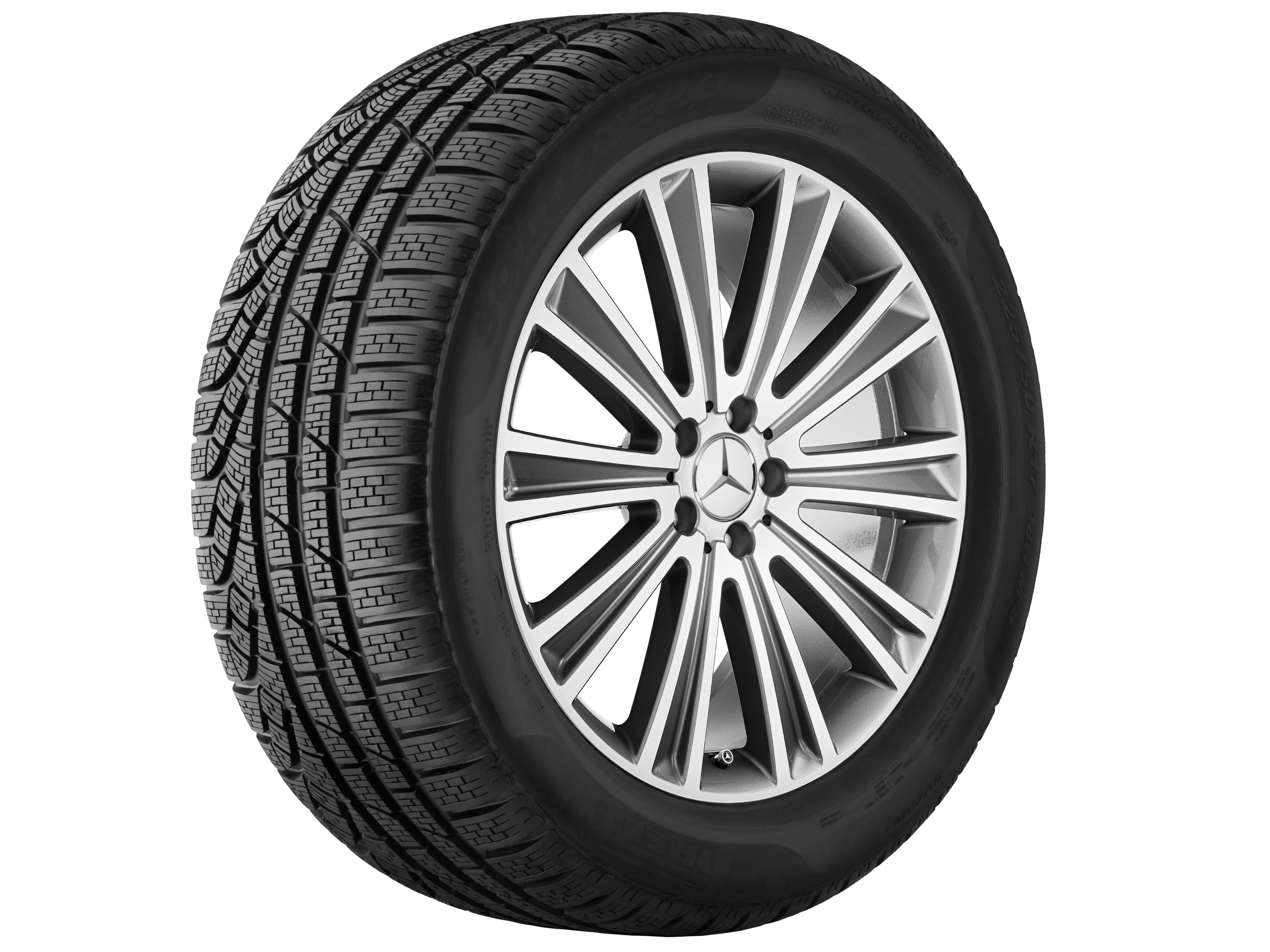 10-Speichen-Rad, 50,8 cm (20 Zoll), glanzgedreht - 8,5 J x 20 ET 36, palladiumsilber, glanzgedreht
