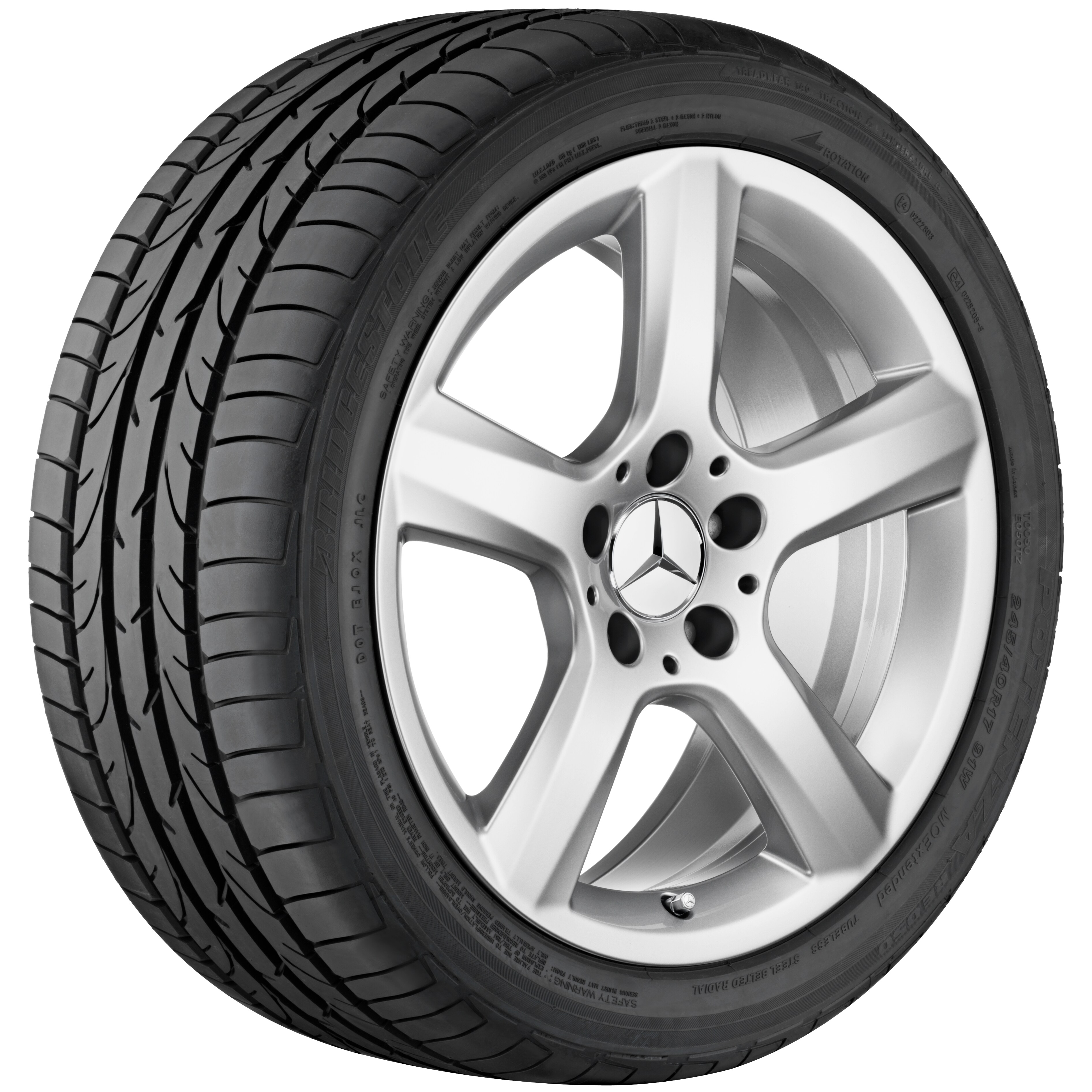 5-Speichen-Rad, 45,7 cm (18 Zoll) - 8,5 J x 18 ET 34,5, titansilber
