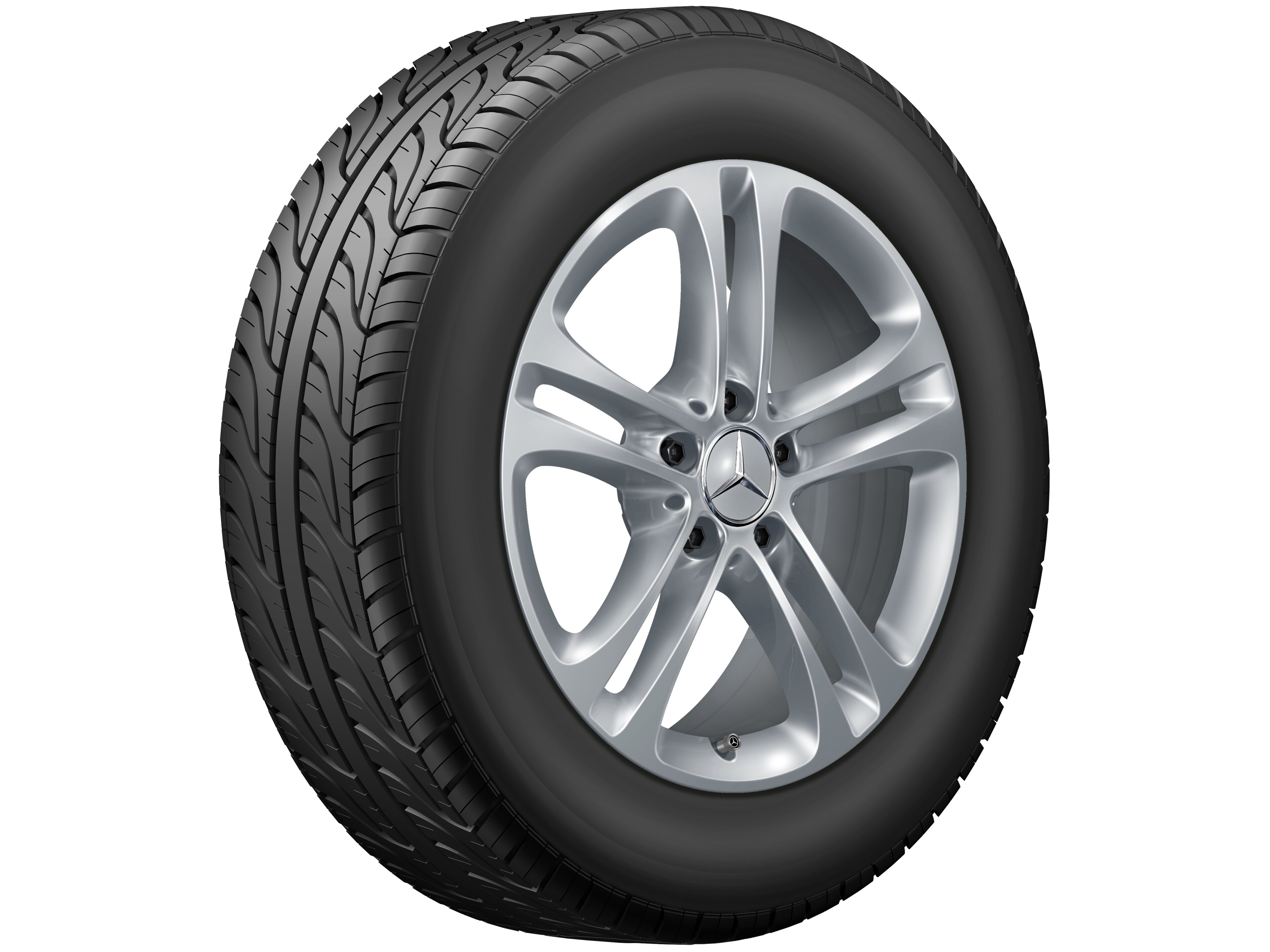 5-spoke wheel, 43.2 cm (17-inch) - 6,5 J x 17 ET 44, vanadium silver, painted