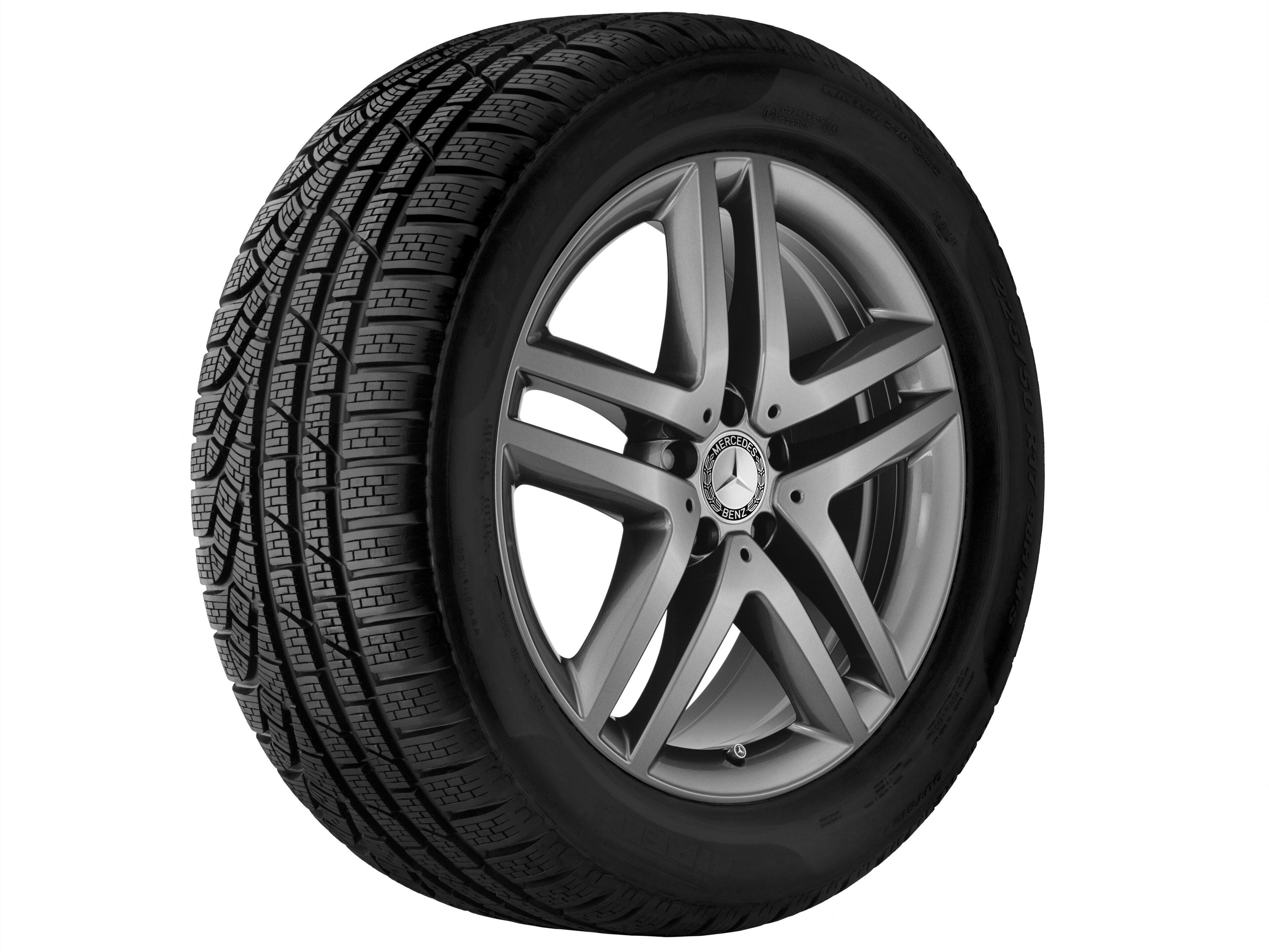 5-twin-spoke wheel, 48.3 cm (19-inch) - 8 J x 19 ET 52, tremolite metallic, painted