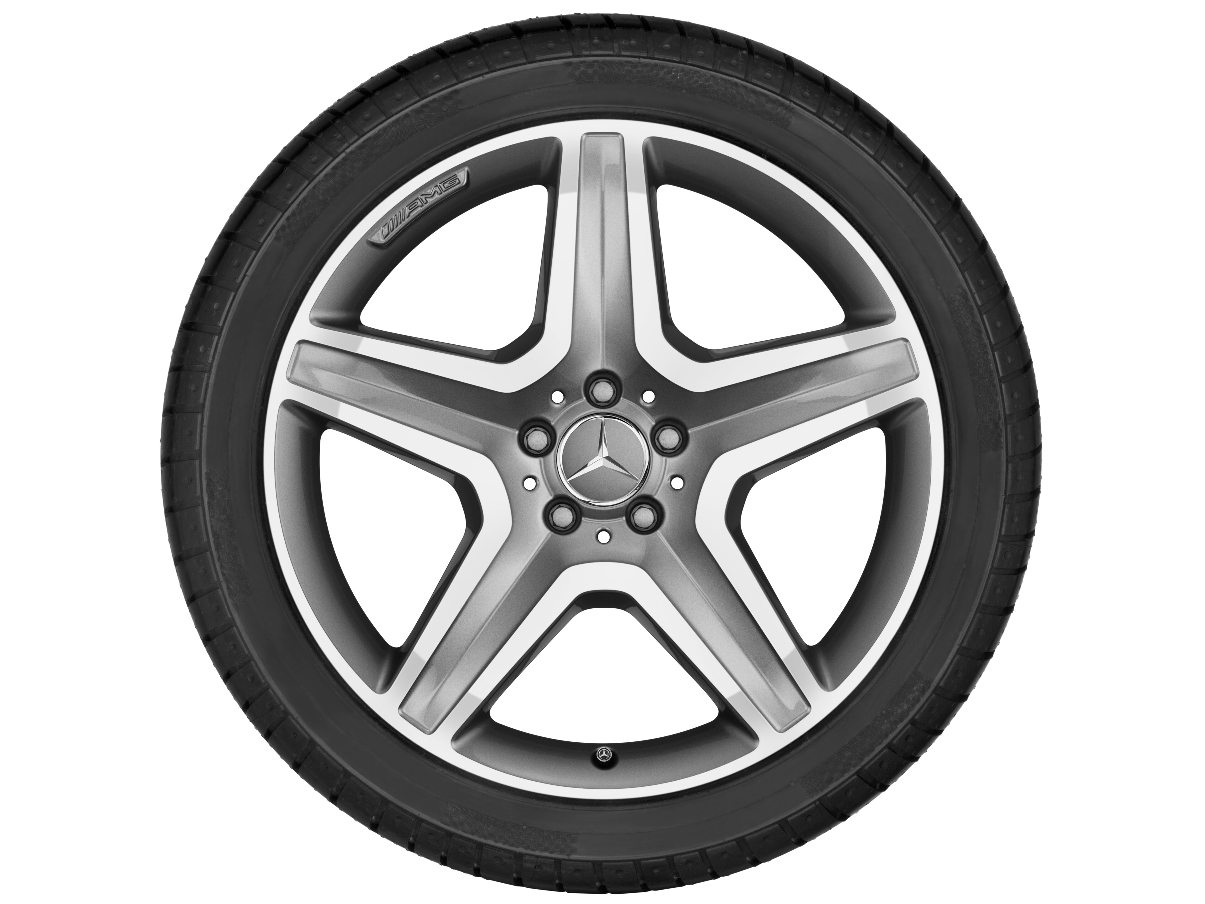 AMG 5-Speichen-Rad, 50,8 cm (20 Zoll) - 9 J x 20 ET 57, titangrau, glanzgedreht