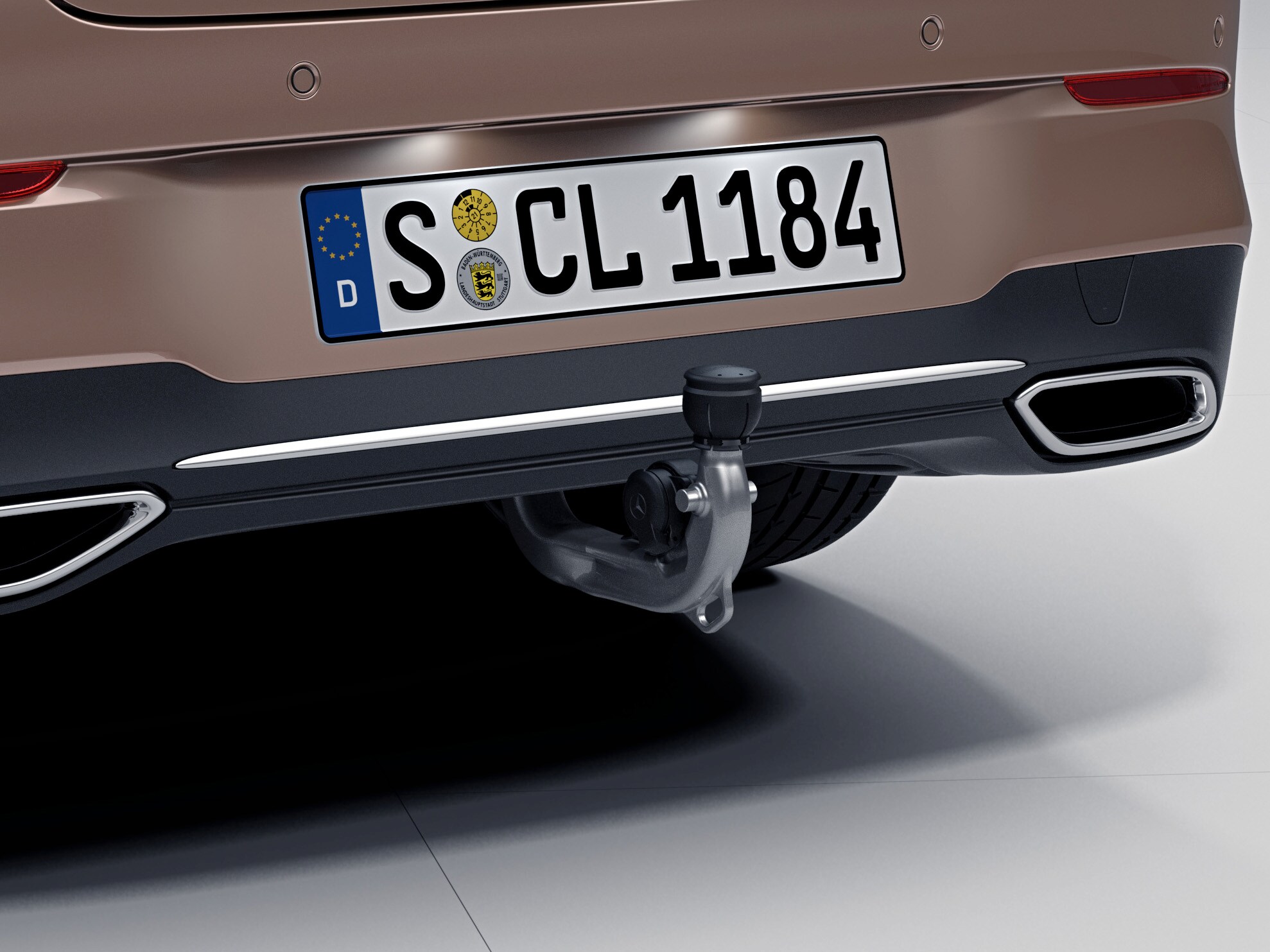 Trailer hitch, semi-automatic tilt-down, without electrical set, ECE - Steel