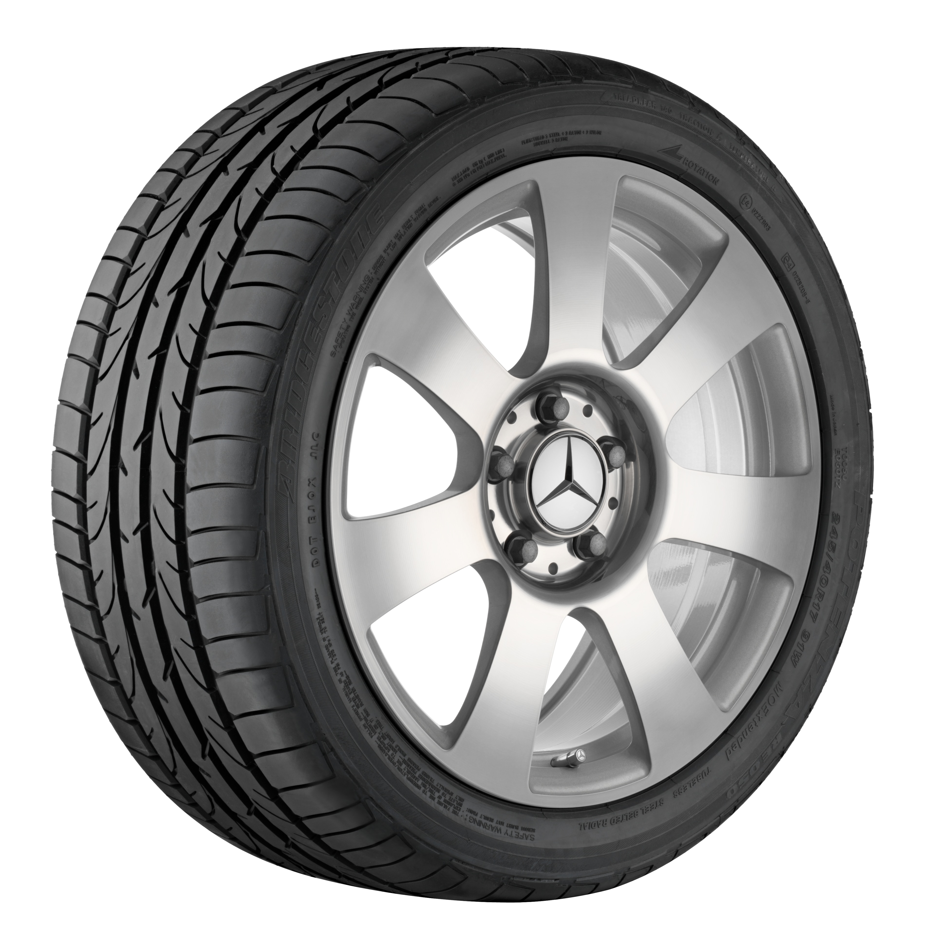 7-spoke wheel, 43.2 cm (17-inch) - 7,5 J x 17 ET 47,5, titanium silver, painted