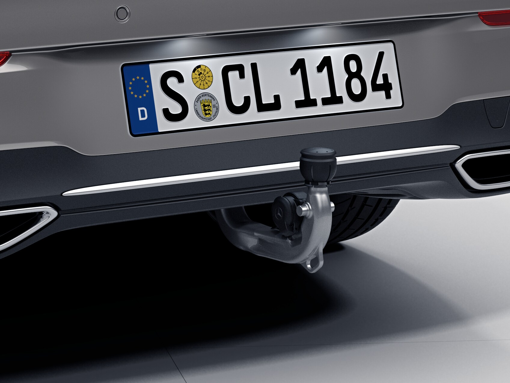 Trailer hitch, semi-automatic tilt-down, without electrical set, ECE - Steel