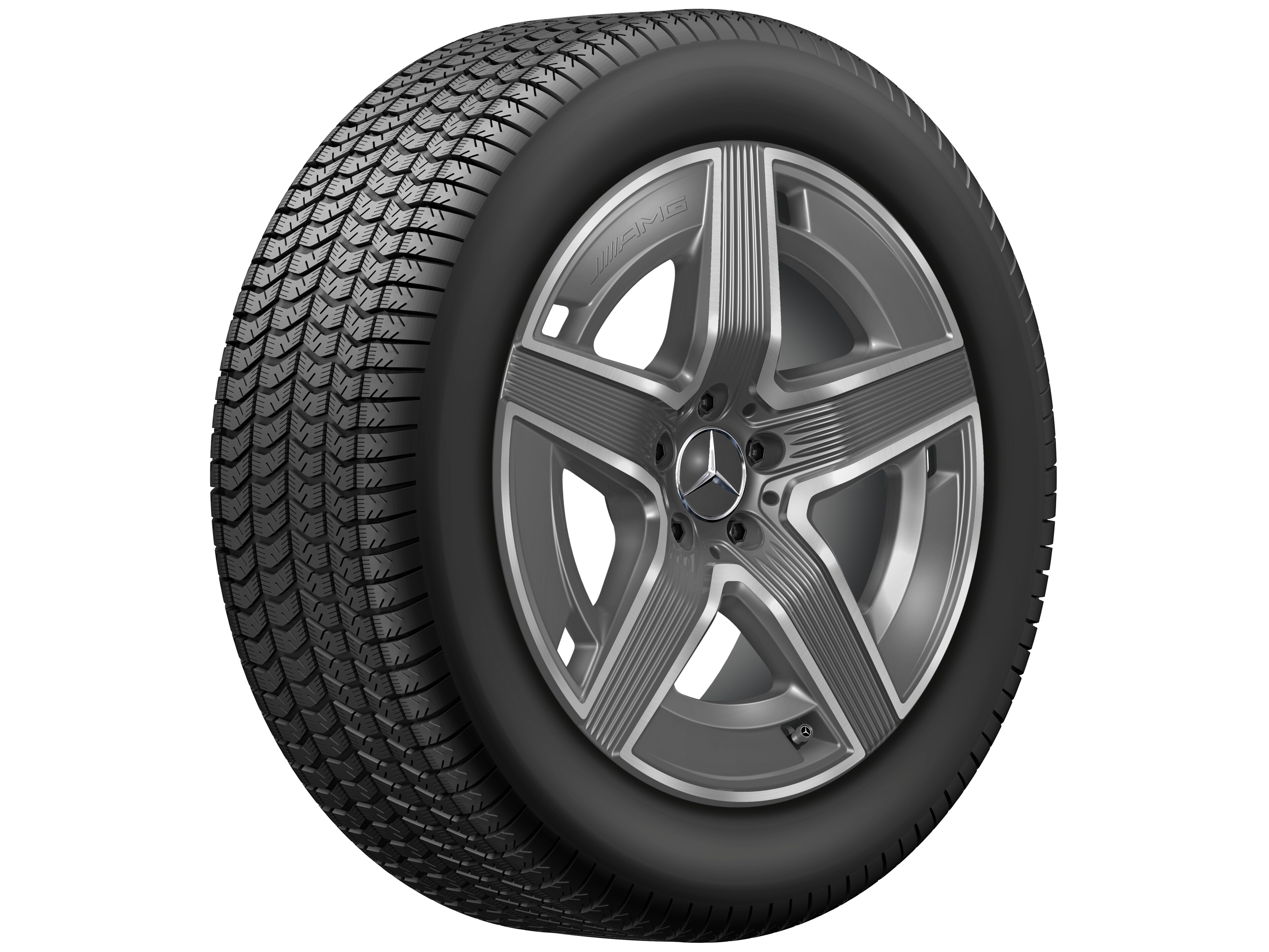 AMG 5-spoke wheel, 48.3 cm (19-inch) - 9 J x 19 ET 30, tantalite grey, high-sheen
