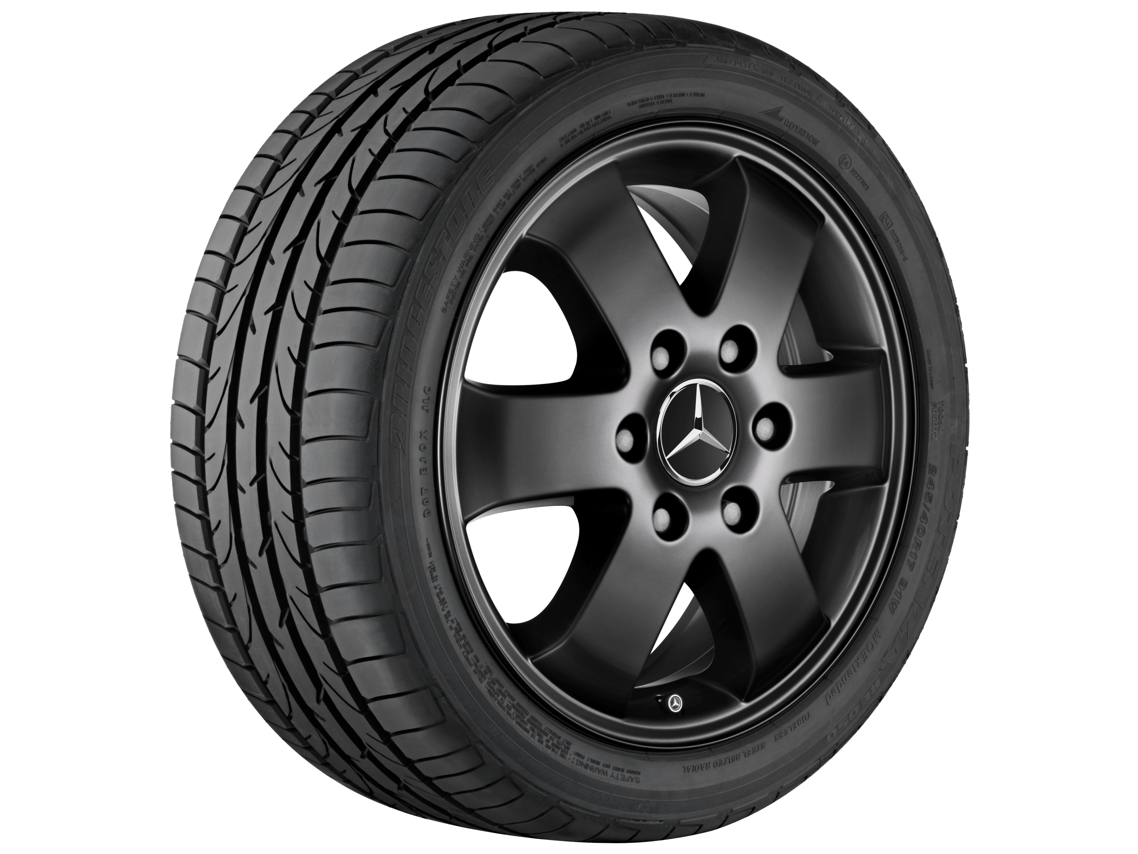 6-Speichen-Rad, 40,6 cm (16 Zoll) - 6,5 J x 16 ET 62, schwarz
