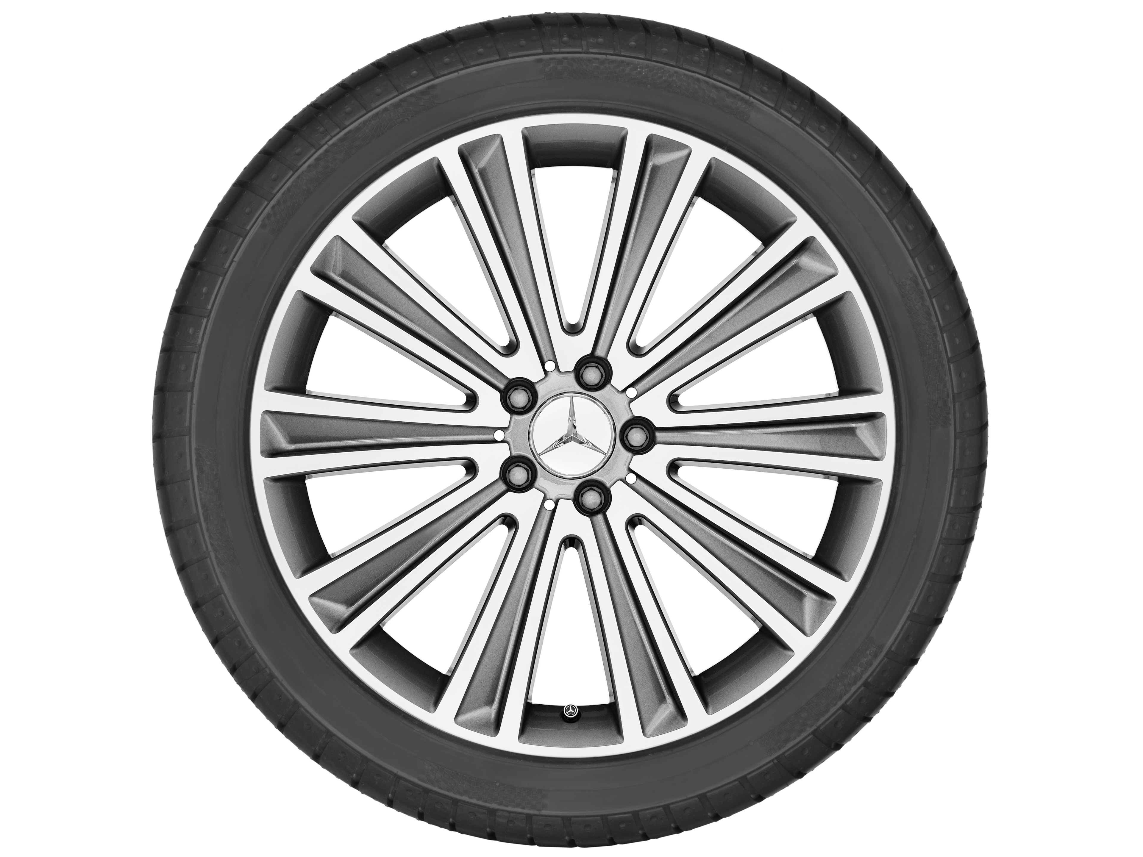 10-Speichen-Rad, 50,8 cm (20 Zoll), glanzgedreht - 8,5 J x 20 ET 36, palladiumsilber, glanzgedreht