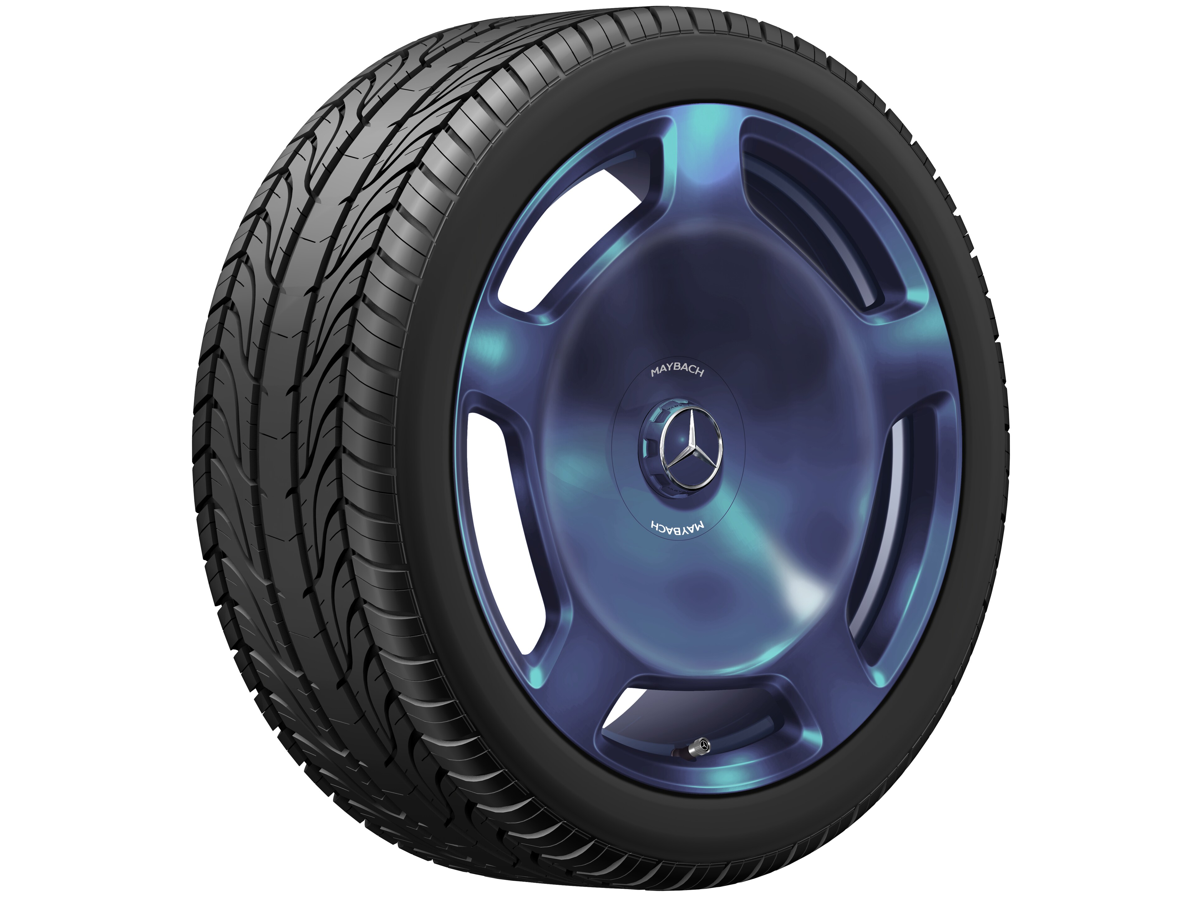 5-hole wheel, 50.8 cm (20-inch) - 10 J x 20 ET 48,1, nautical blue, polished