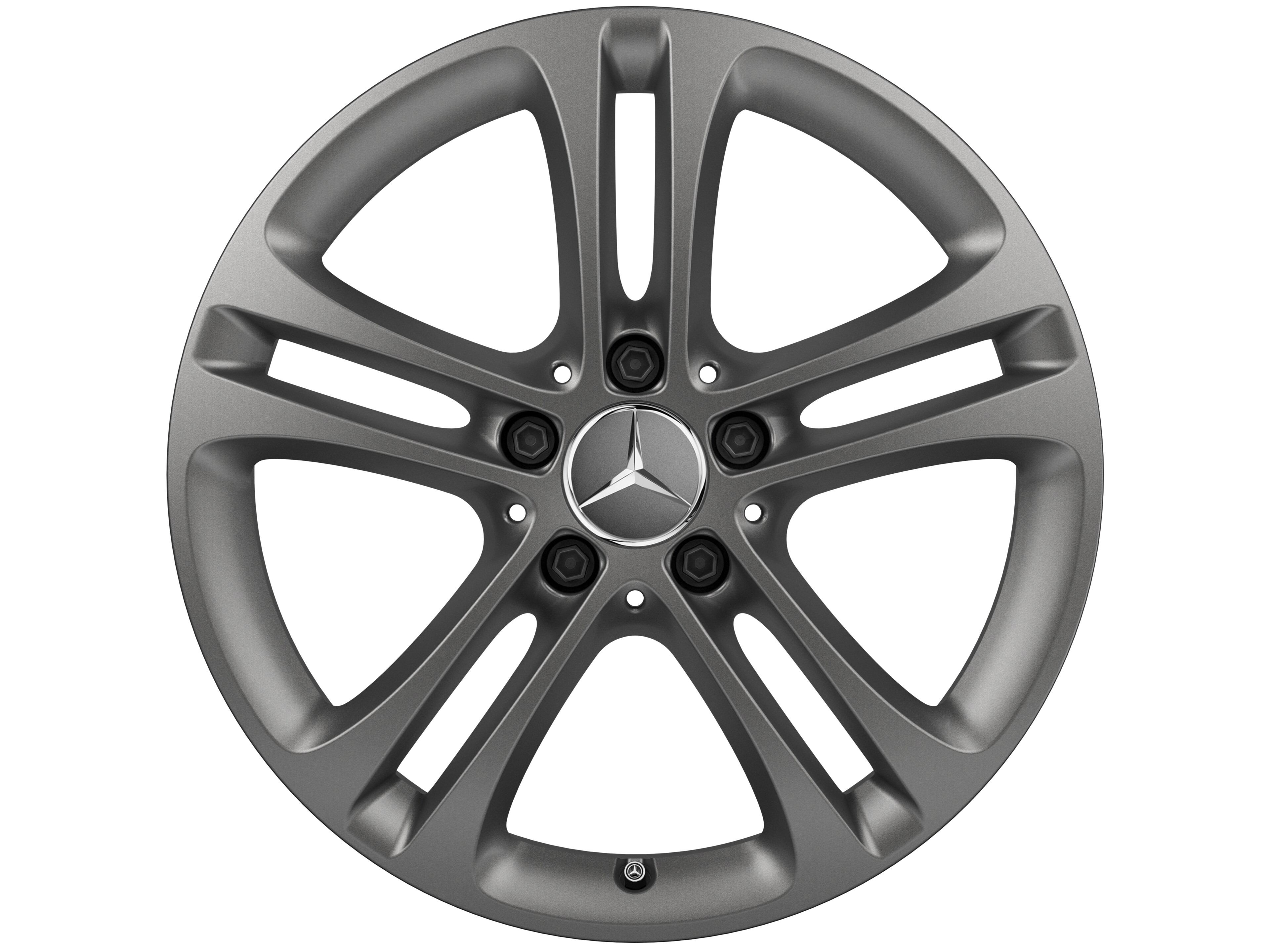 5-twin-spoke wheel, 43.2 cm (17-inch) - 6,5 J x 17 ET 44, matt himalaya grey, painted