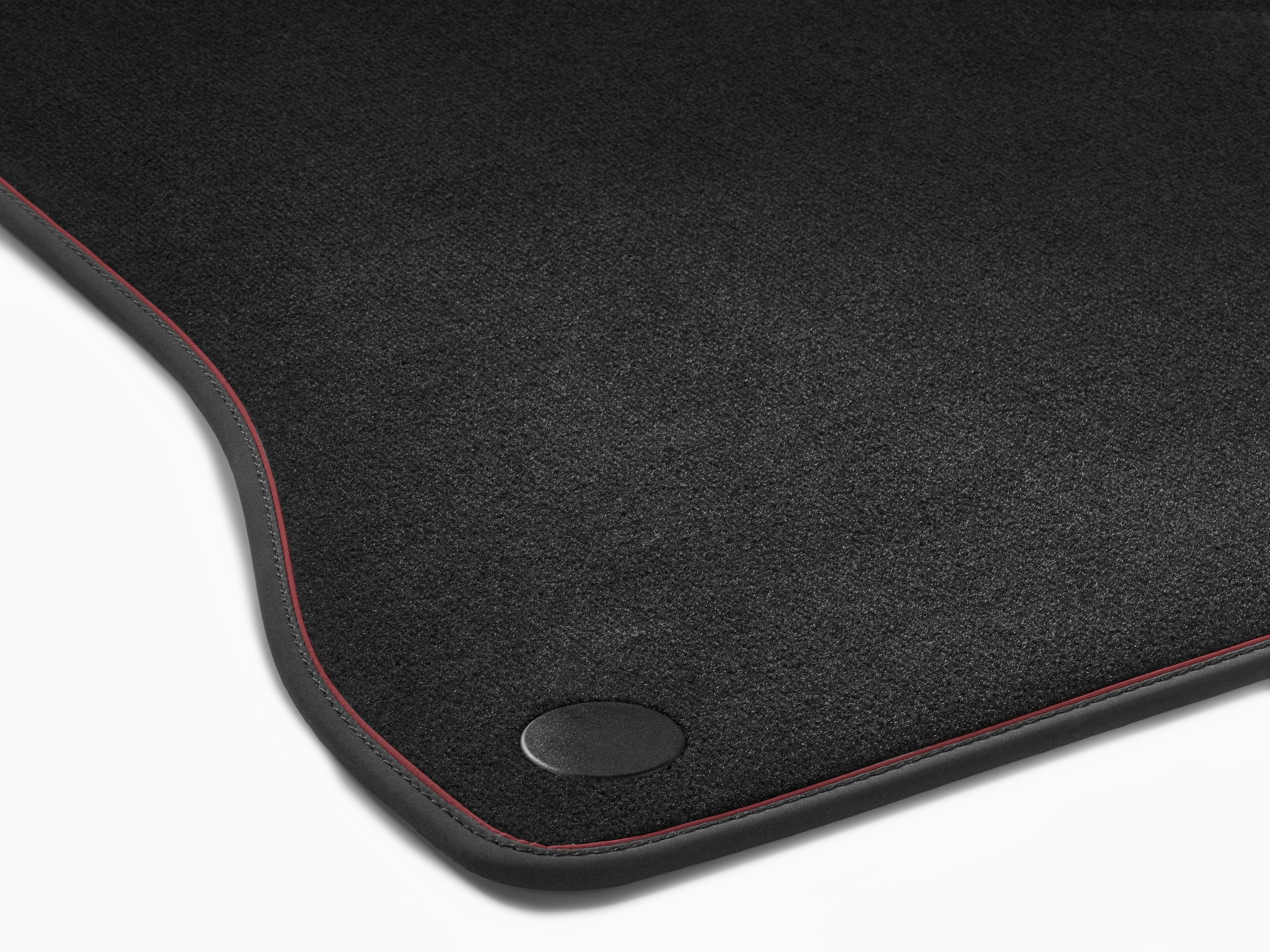Veloursmatten, Satz, 4-teilig, Exklusivpaket P34 - RL, schwarz / karminrot