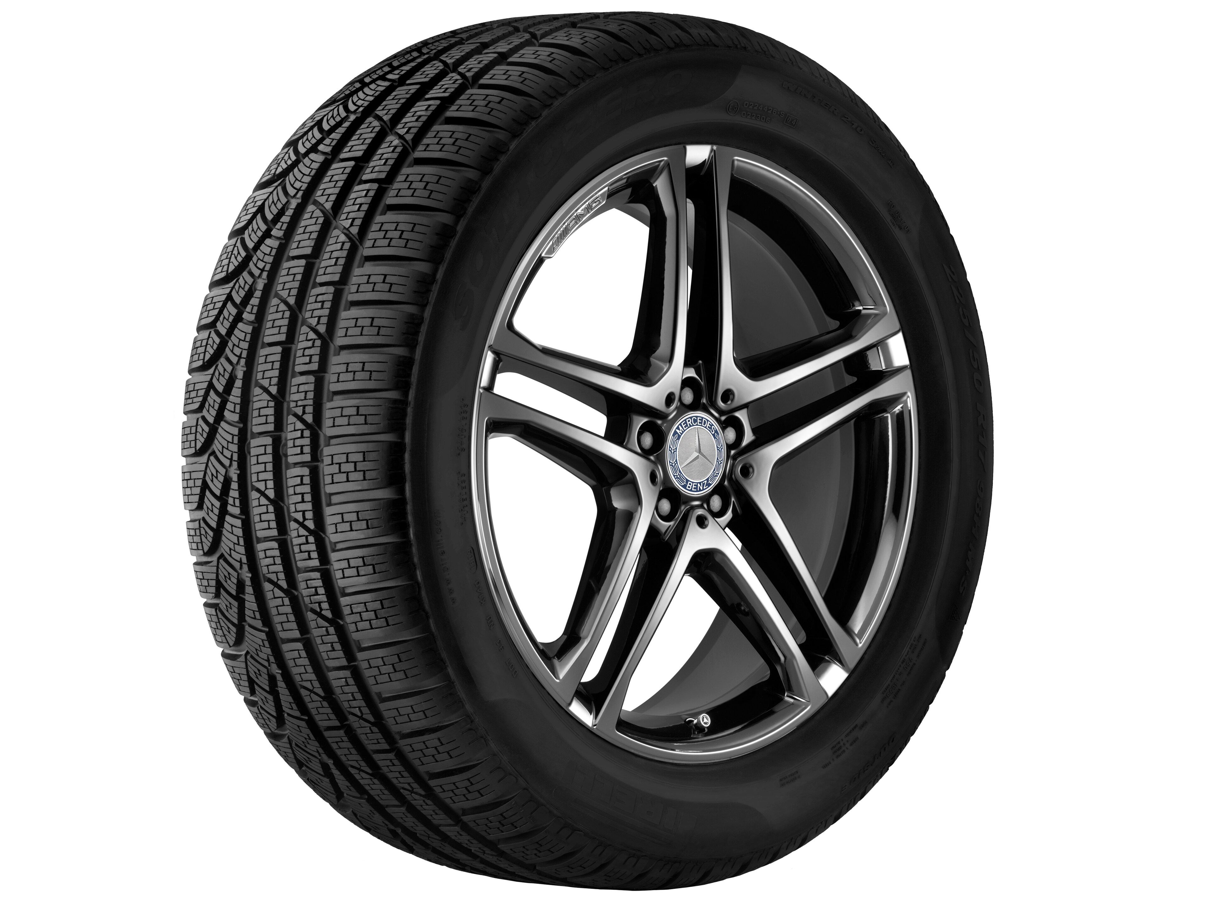 AMG 5-Doppelspeichen-Rad, 53,3 cm (21 Zoll) - 9 J x 21 ET 53, titanschwarz, hochglänzend