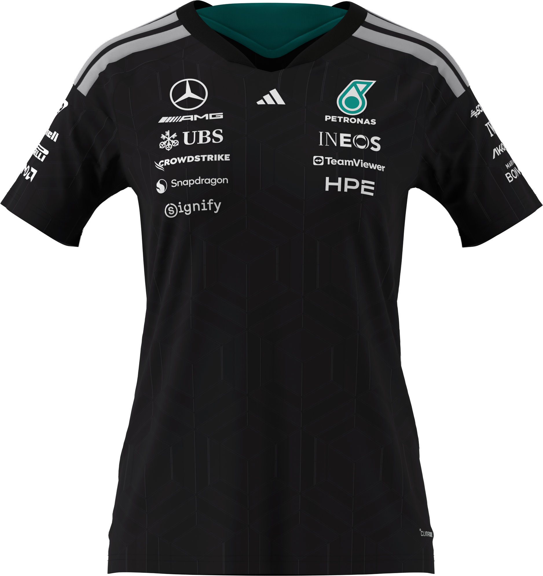 T-Shirt Damen, Fahrer, Mercedes-AMG F1 - schwarz, L