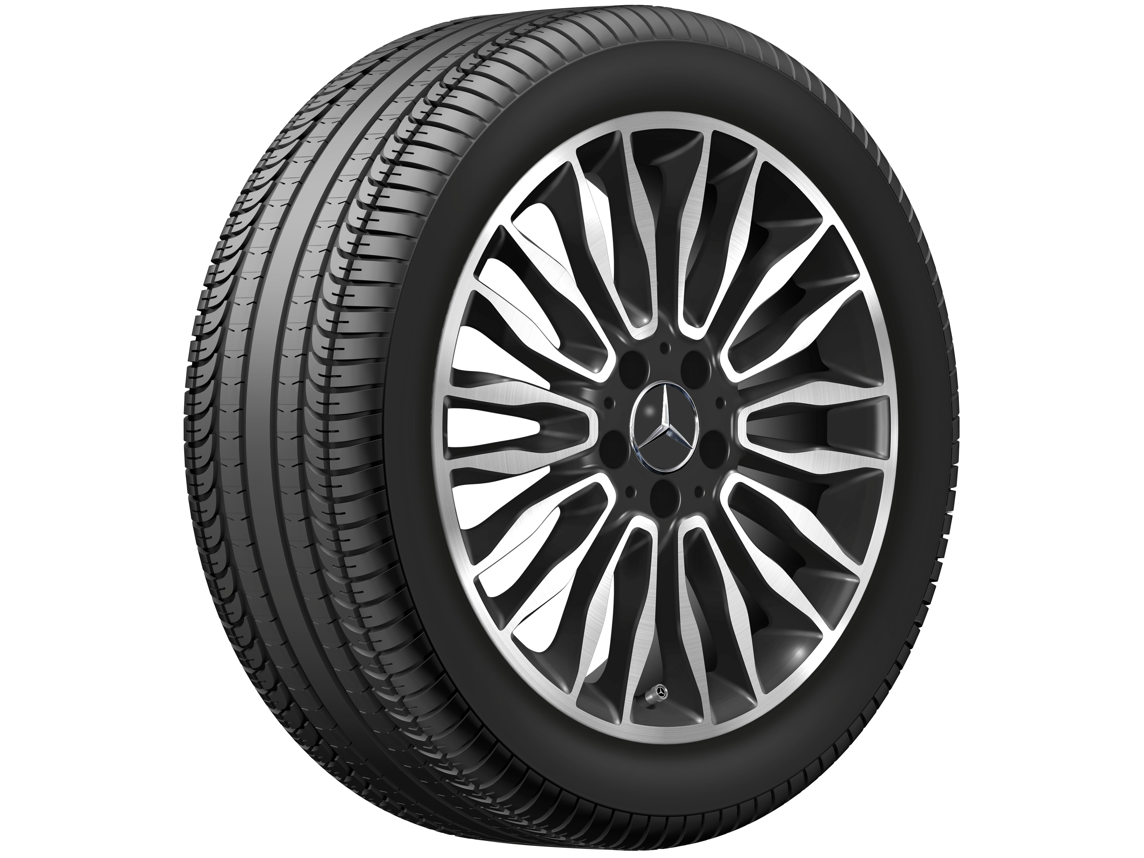 10-Doppelspeichen-Rad, 45,7 cm (18 Zoll) - 7,5 J x 18 ET 52, schwarz, glanzgedreht