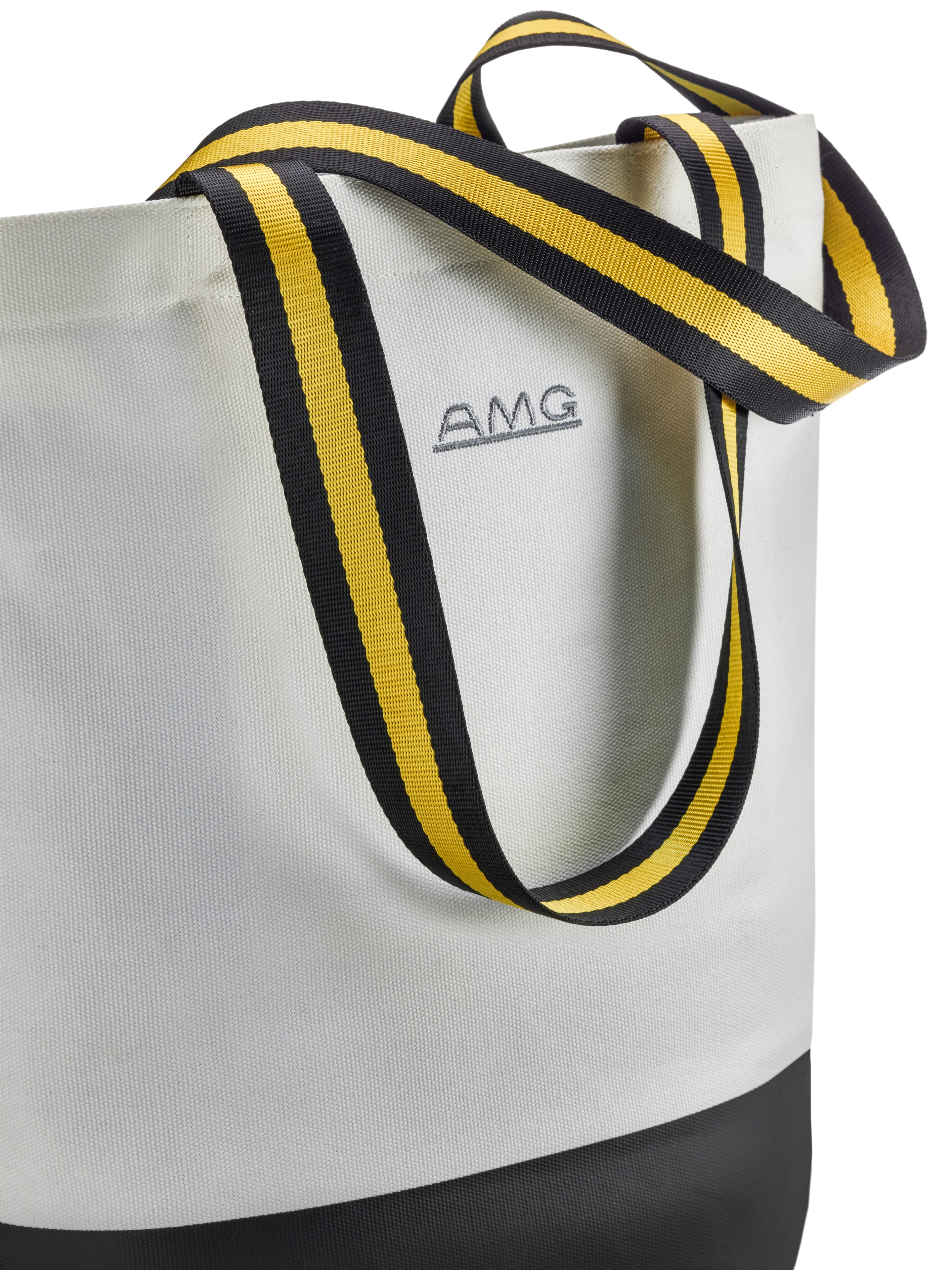 AMG Einkaufstasche - offwhite / schwarz, Baumwolle
