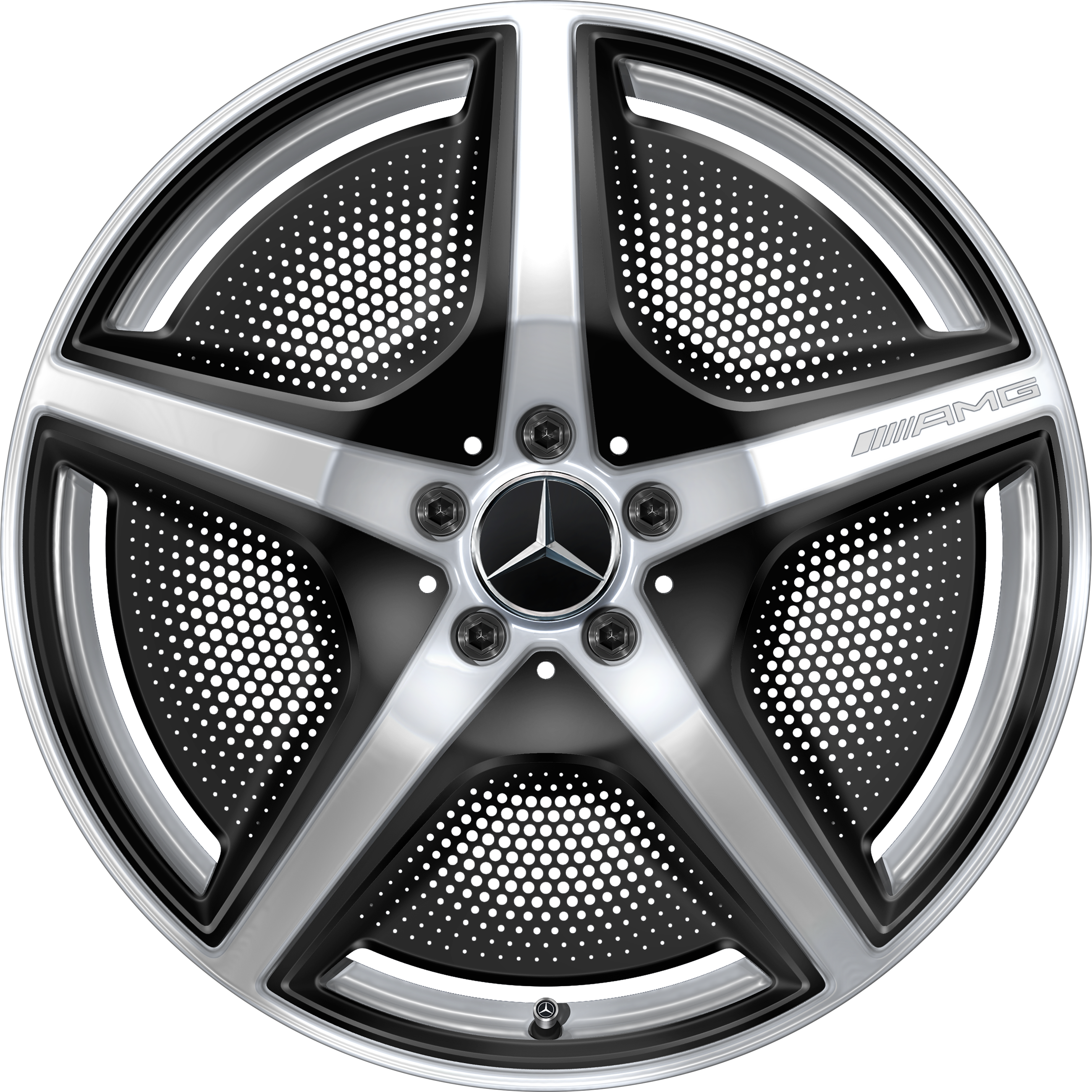 AMG 5-Speichen-Rad, 50,8 cm (20 Zoll) - 10 J x 20 ET 66, vanadiumsilber, hochglänzend