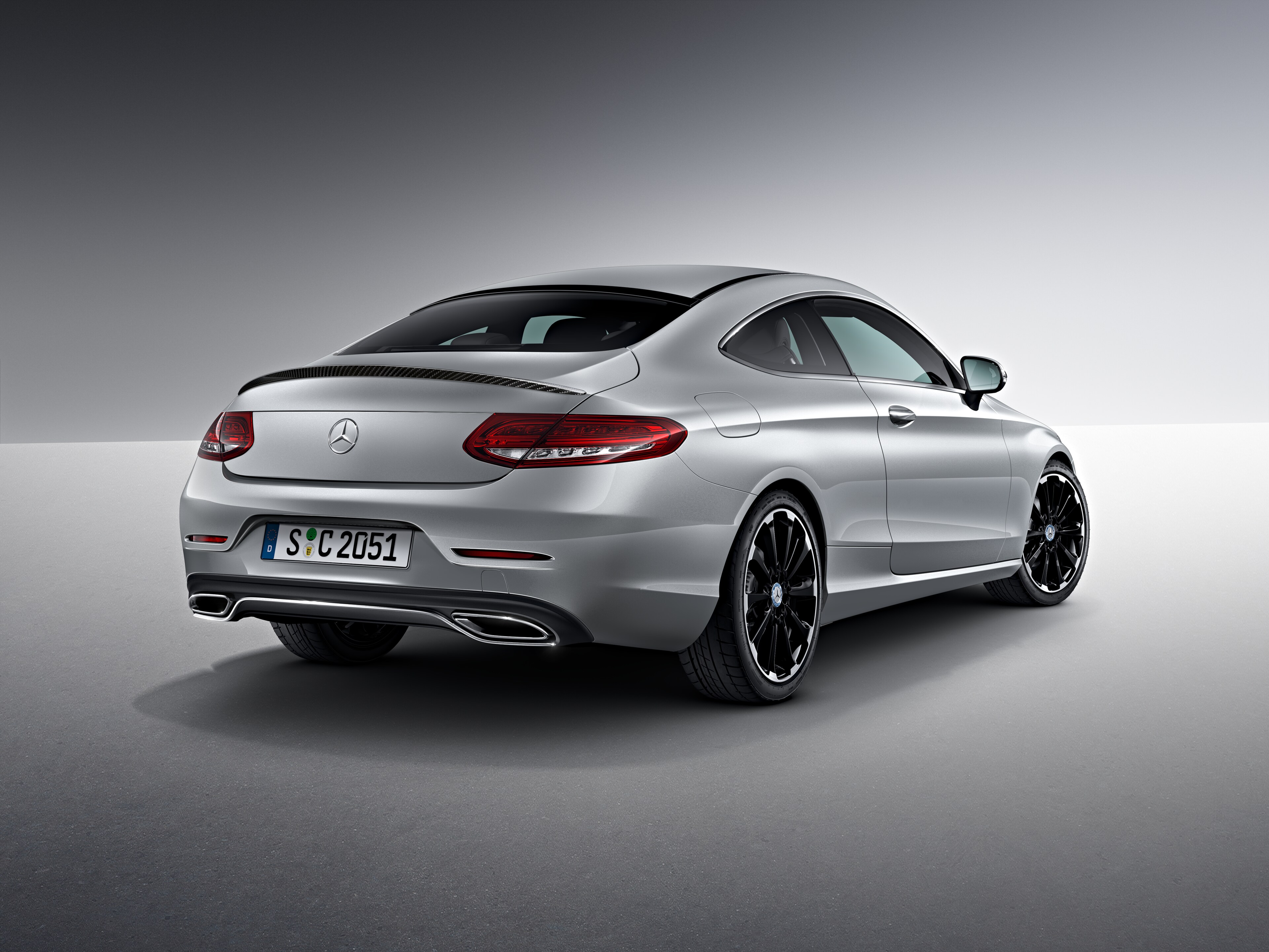 Rear spoiler, Carbon-Style - Polycarbonate, carbon fibre look