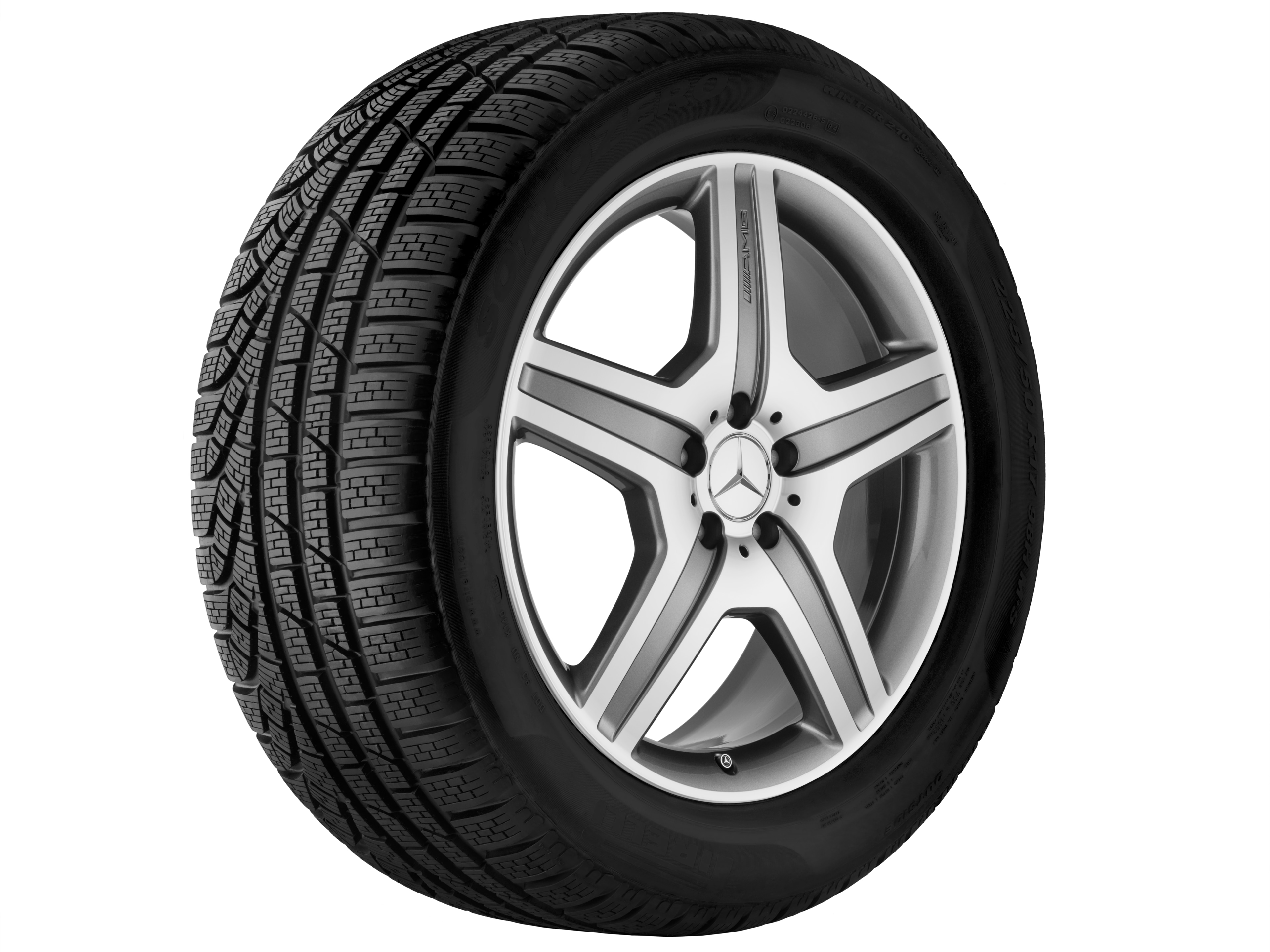 AMG 5-Speichen-Rad, 50,8 cm (20 Zoll) - 8,5 J x 20 ET 52, titangrau, glanzgedreht