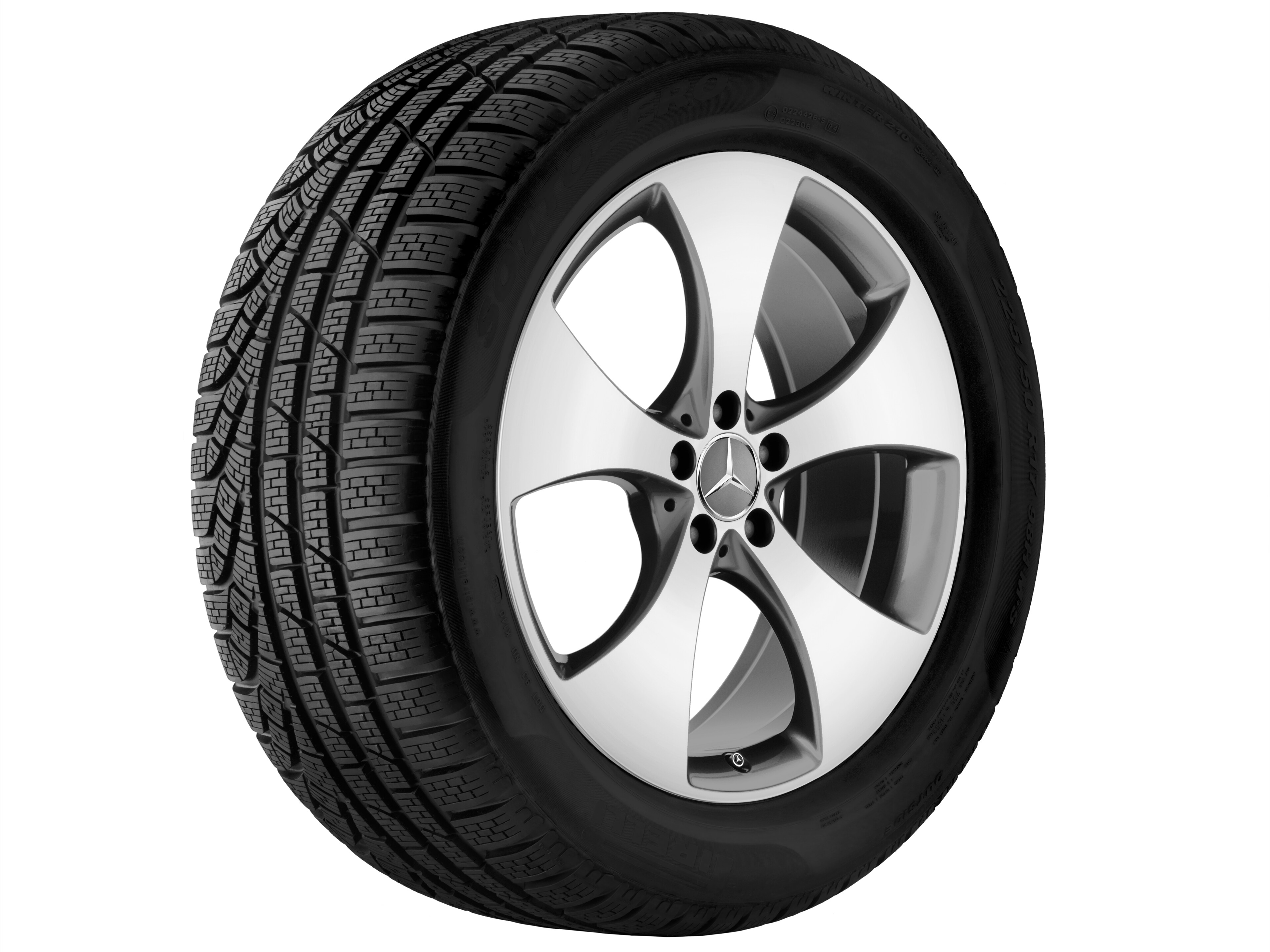 10-Speichen-Rad, 50,8 cm (20 Zoll), glanzgedreht - 9 J x 20 ET 57, grau Himalaya, glanzgedreht