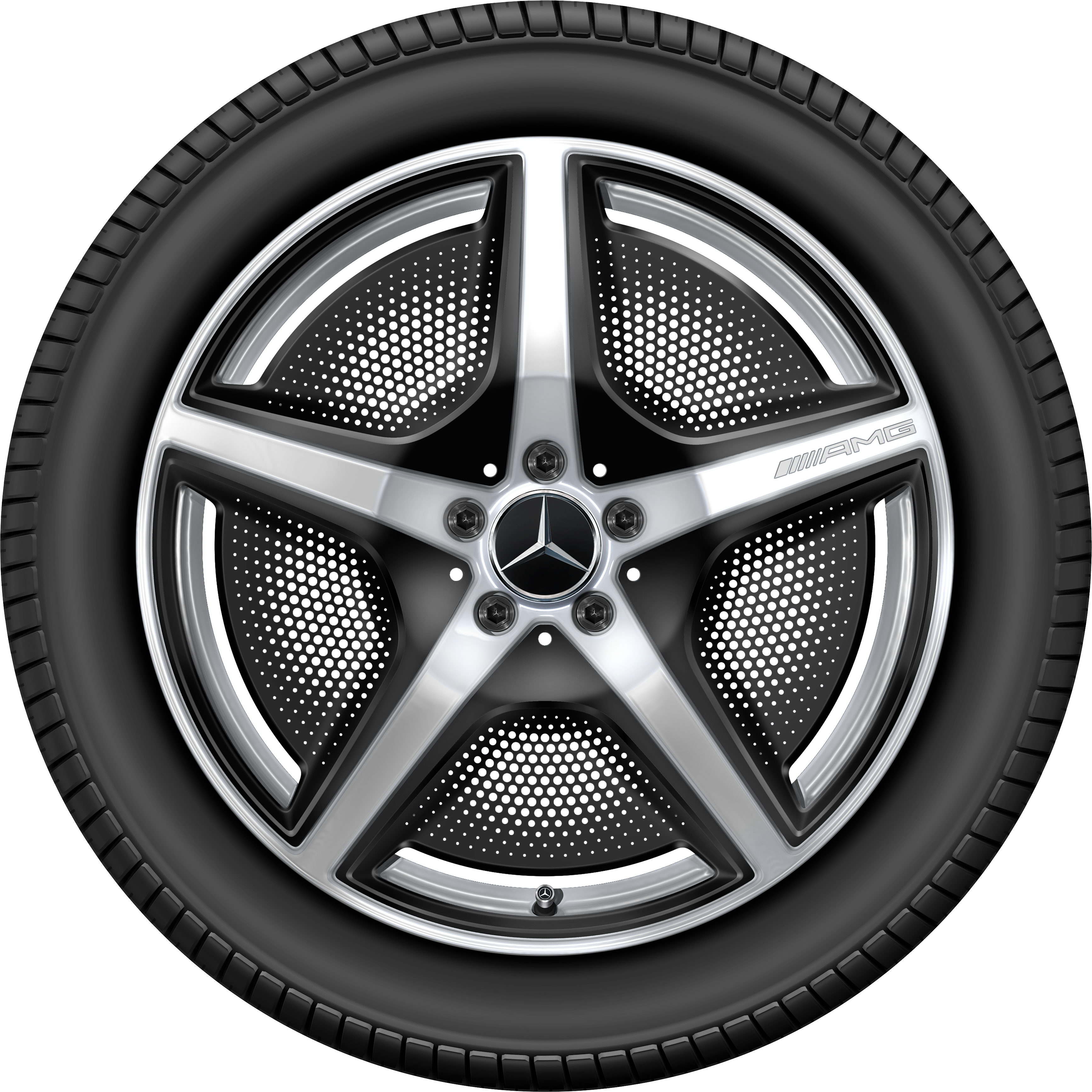 AMG 5-Speichen-Rad, 50,8 cm (20 Zoll) - 9 J x 20 ET 50, vanadiumsilber, hochglänzend