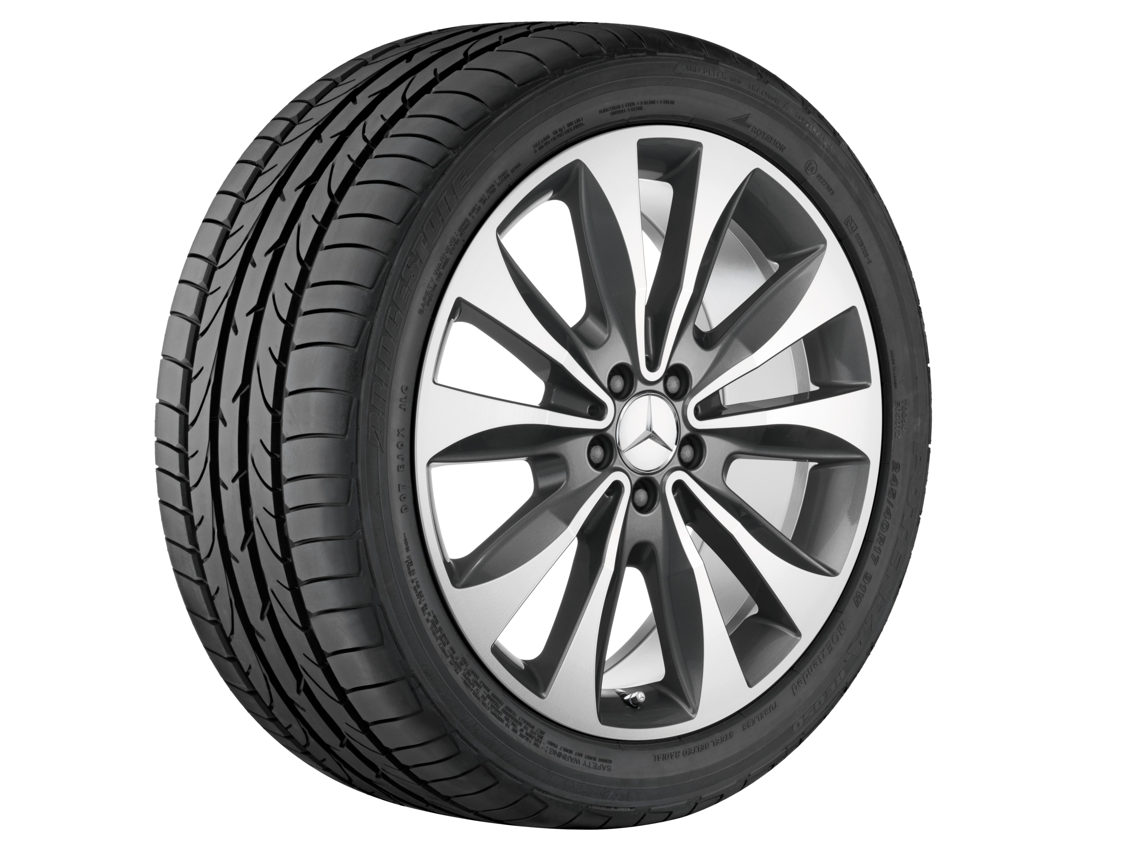 10-spoke wheel, 50.8 cm (20-inch), High-sheen finish - 8,5 J x 20 ET 62, himalaya grey, high-sheen