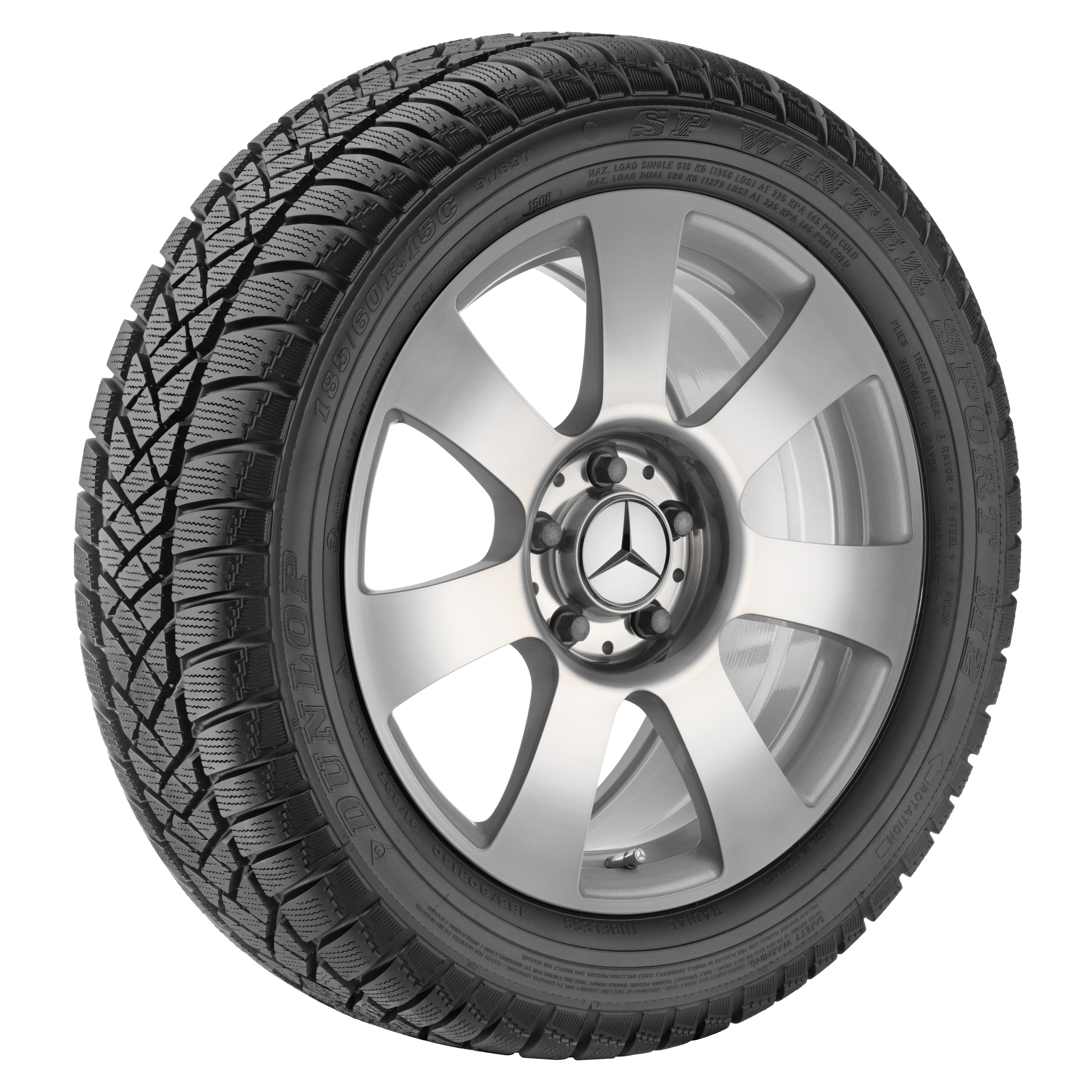 7-spoke wheel, 43.2 cm (17-inch) - 8 J x 17 ET 43, silver-coloured, polished