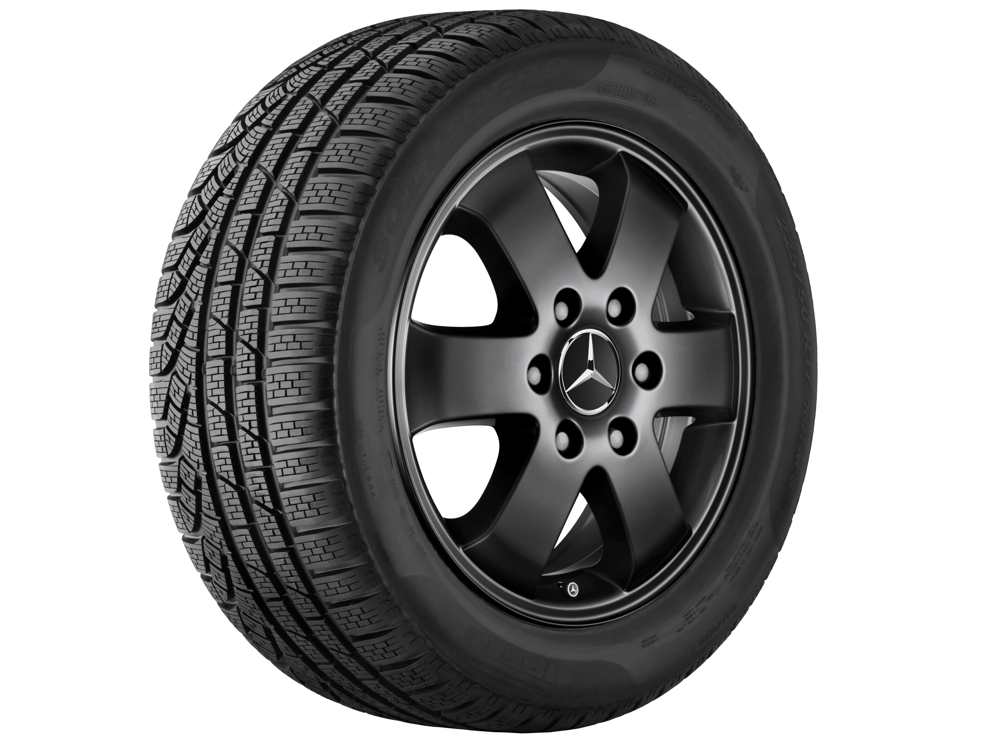 6-Speichen-Rad, 40,6 cm (16 Zoll) - 6,5 J x 16 ET 62, schwarz