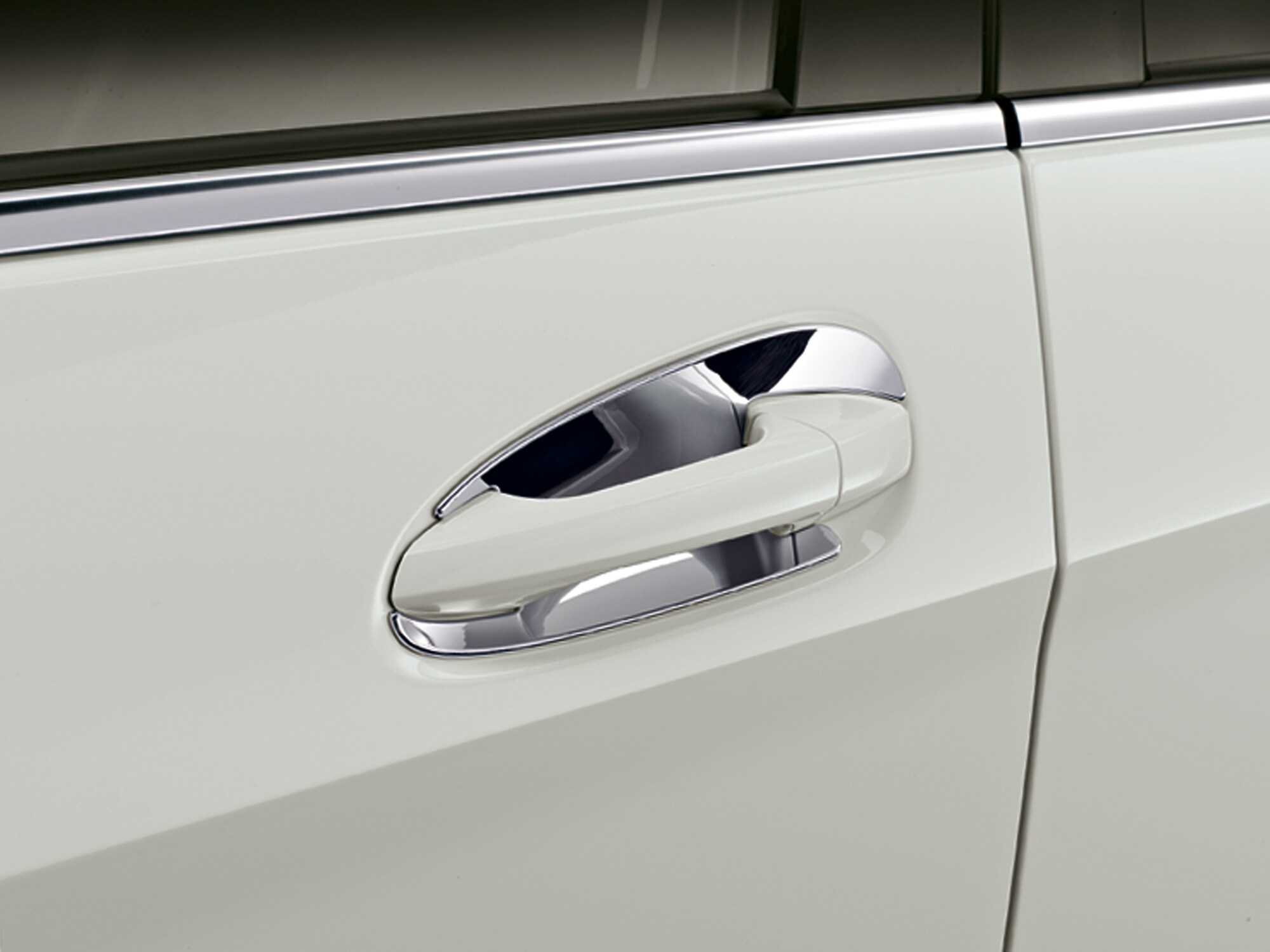 Door handle recesses, Set, Set of 4 - high-gloss chrome-plated