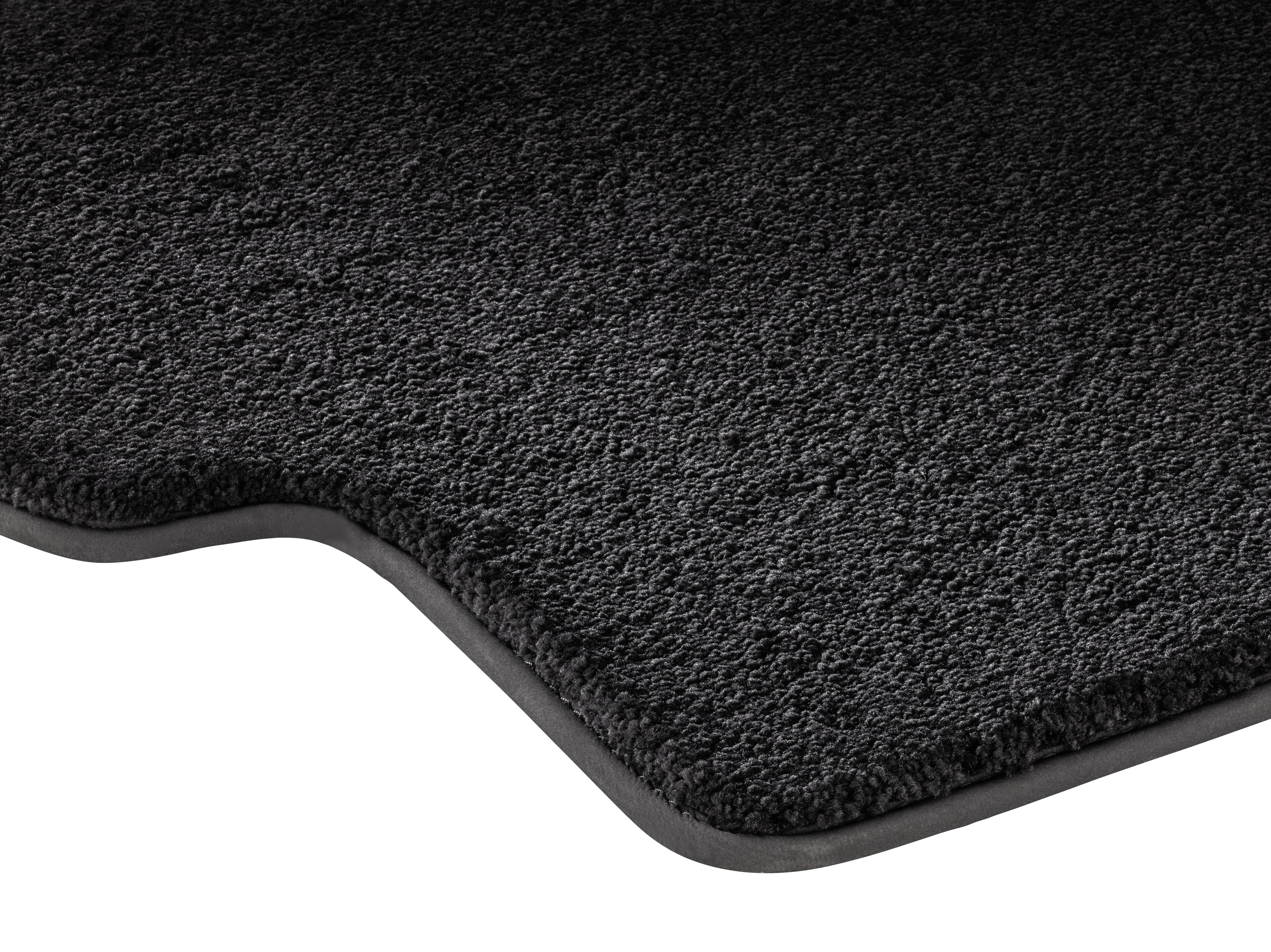 Velour floor mats EXCLUSIVE, 3rd row of seats, Set of 2 - LHD/RHD, black, Black edging