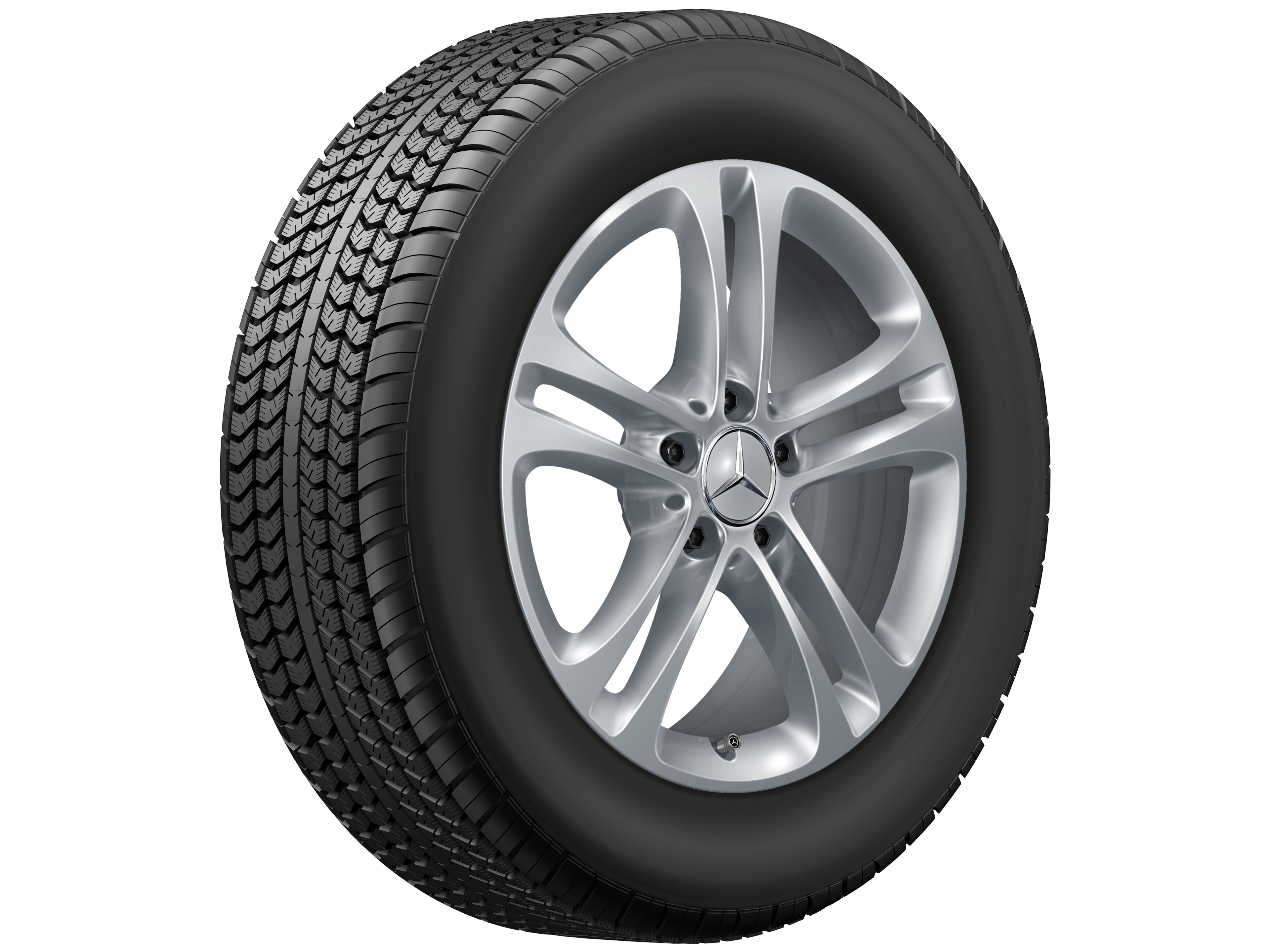 5-spoke wheel, 43.2 cm (17-inch) - 6,5 J x 17 ET 44, vanadium silver, painted