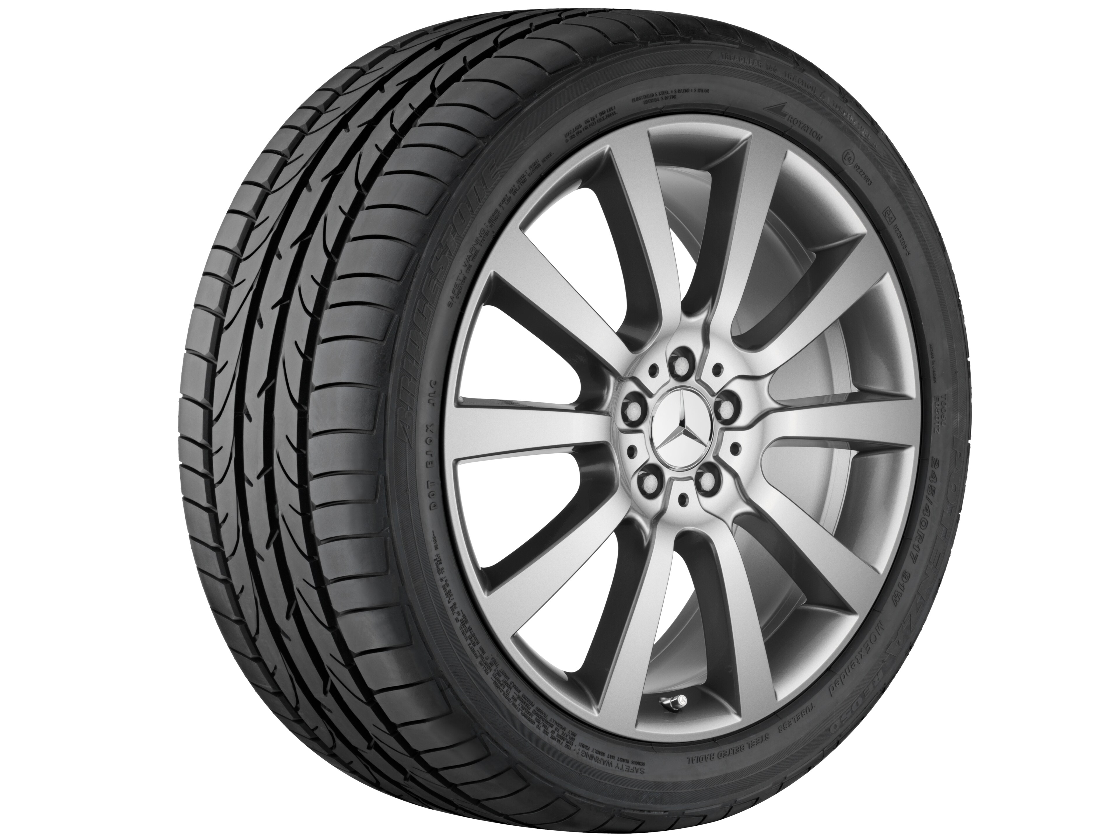 10-Speichen-Rad, 50,8 cm (20 Zoll) - 8,5 J x 20 ET 56, grau Himalaya, lackiert