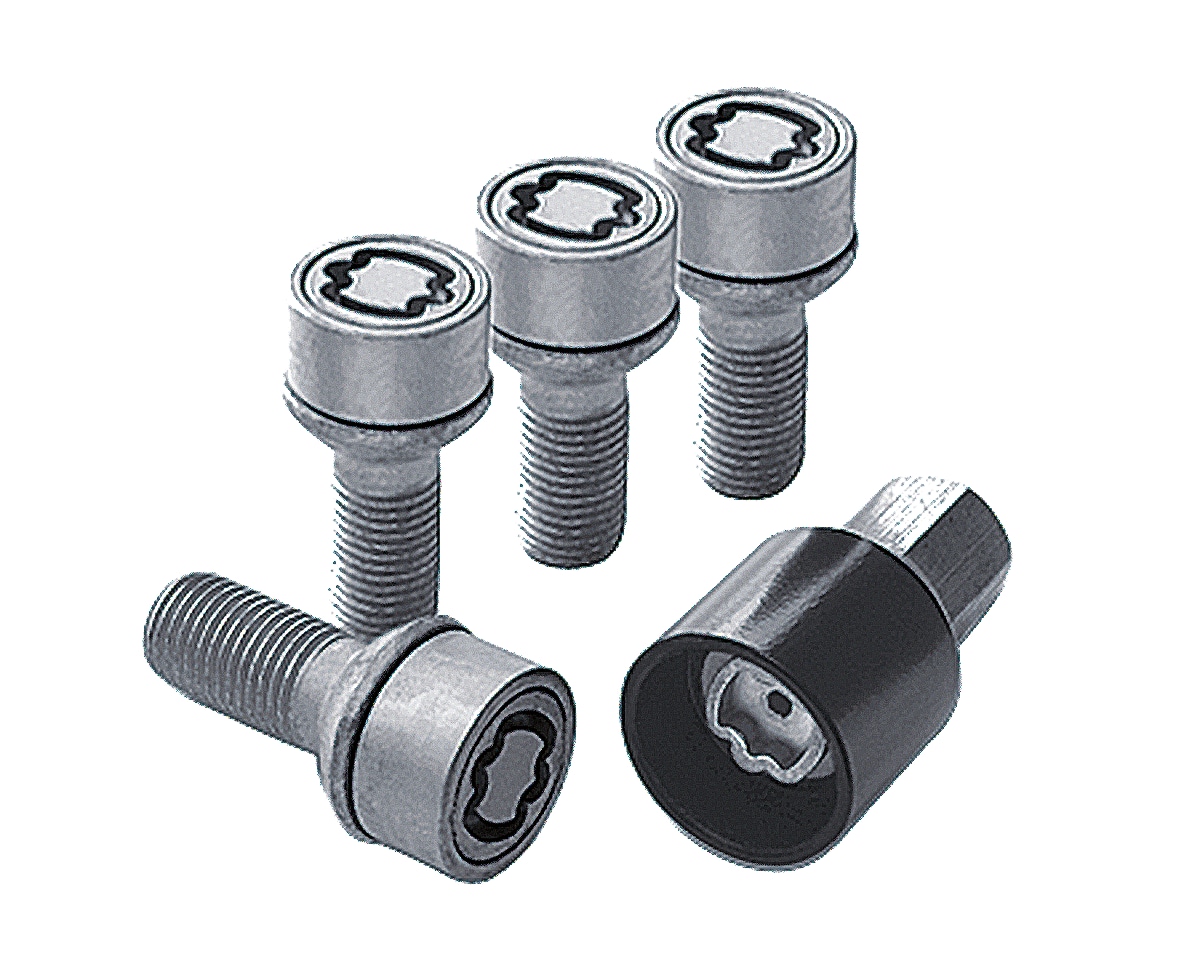 Radsicherungssatz, für Leichtmetallräder - silberfarben