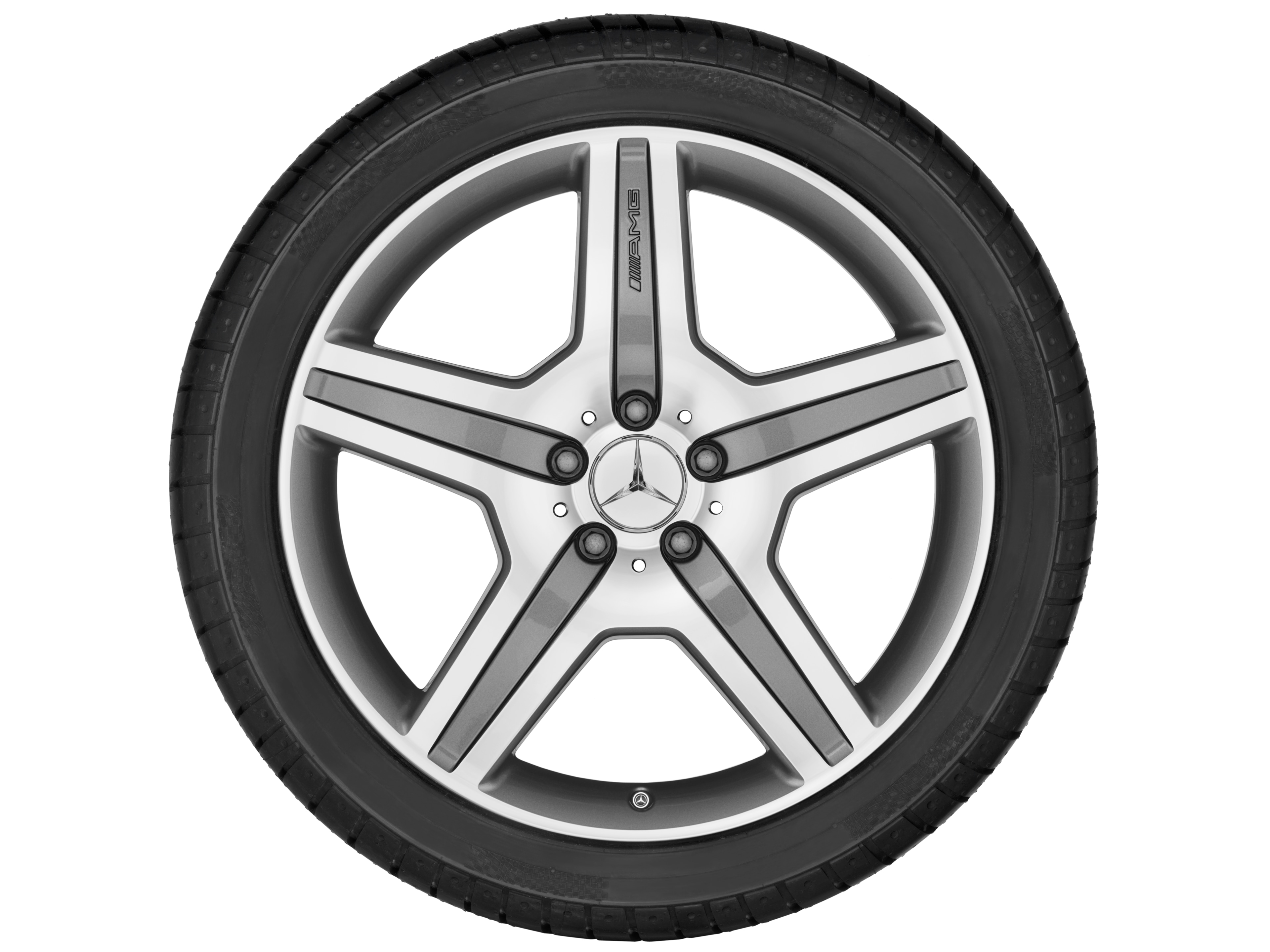 AMG 5-Speichen-Rad, 50,8 cm (20 Zoll) - 8,5 J x 20 ET 52, titangrau, glanzgedreht