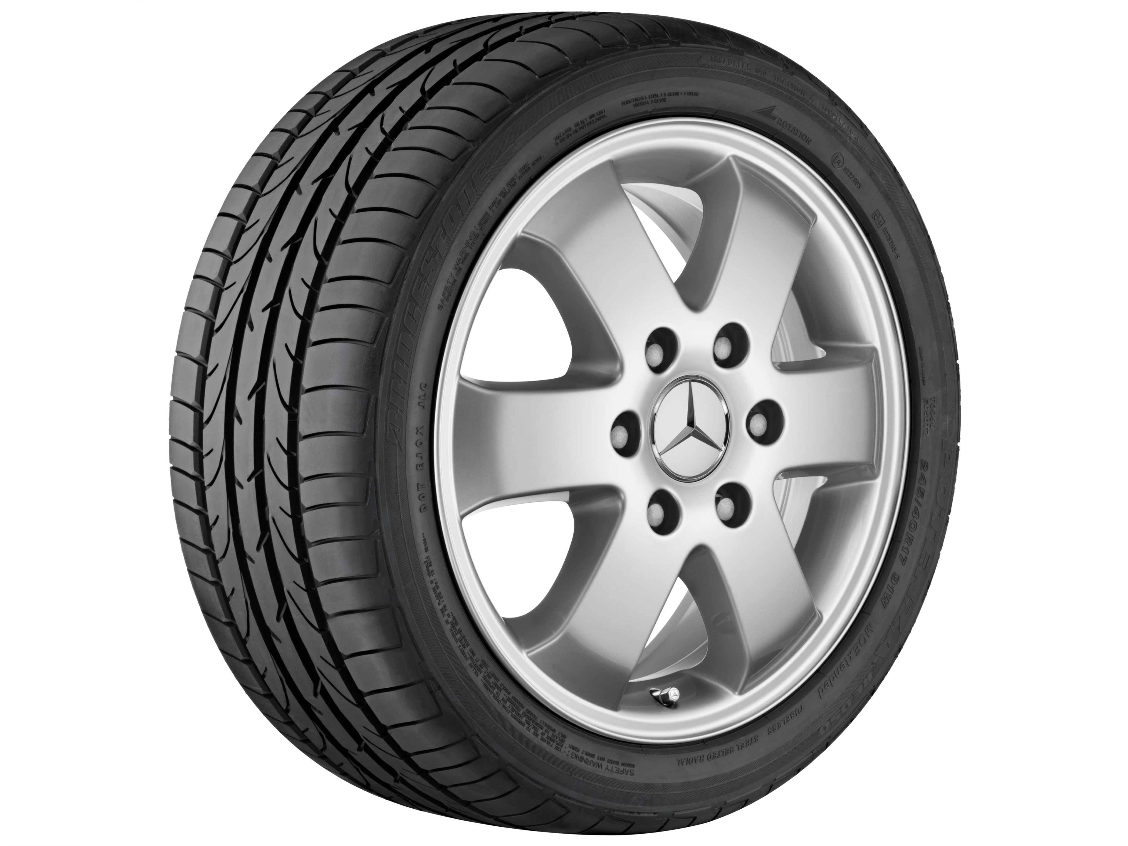 6-Speichen-Rad, 40,6 cm (16 Zoll) - 6,5 J x 16 ET 62, brillantsilber