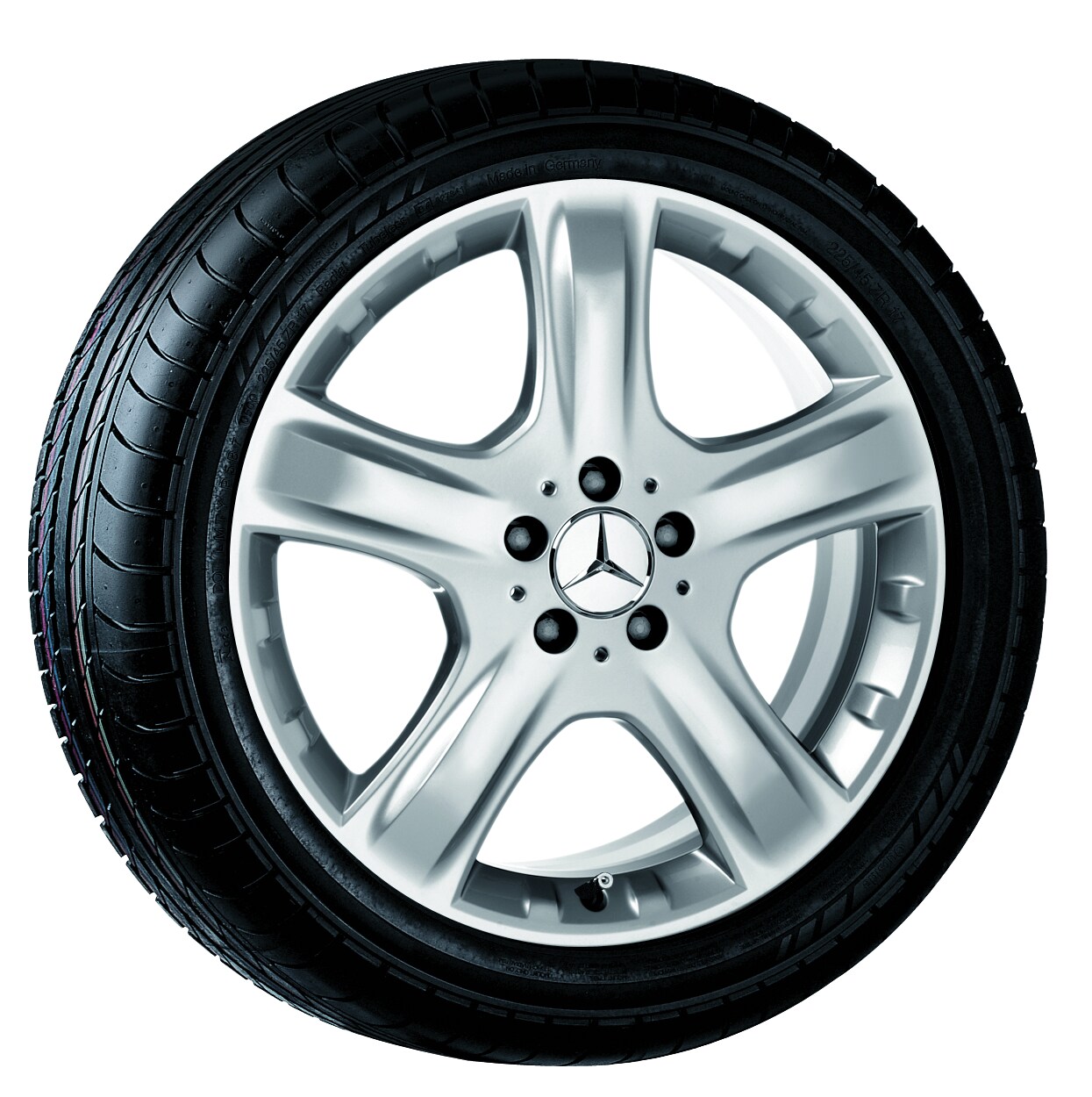 5-Speichen-Rad, 48,3 cm (19 Zoll) - 8 J x 19 ET 60, titansilber