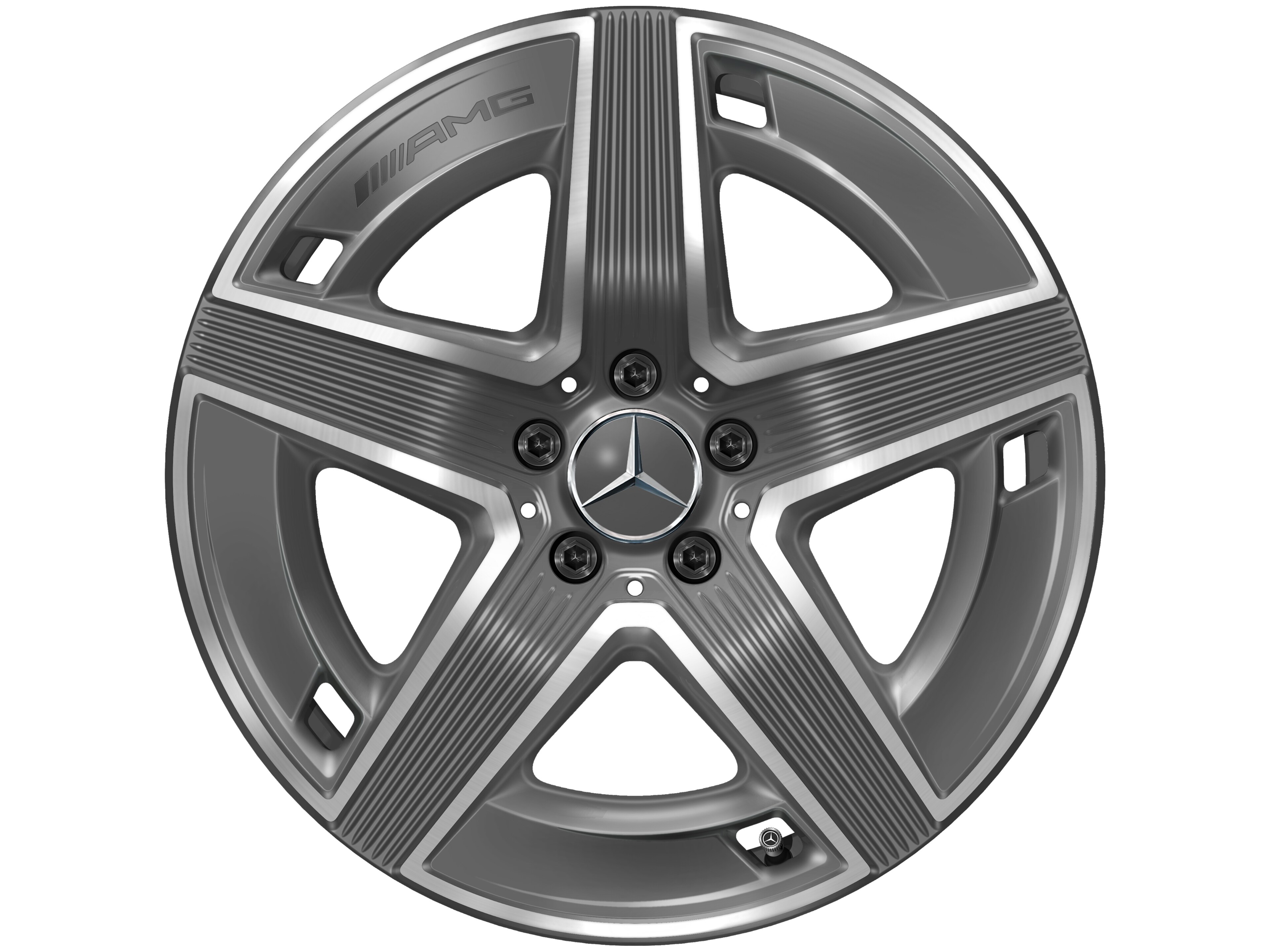 AMG 5-spoke wheel, 48.3 cm (19-inch) - 9 J x 19 ET 30, tantalite grey, high-sheen