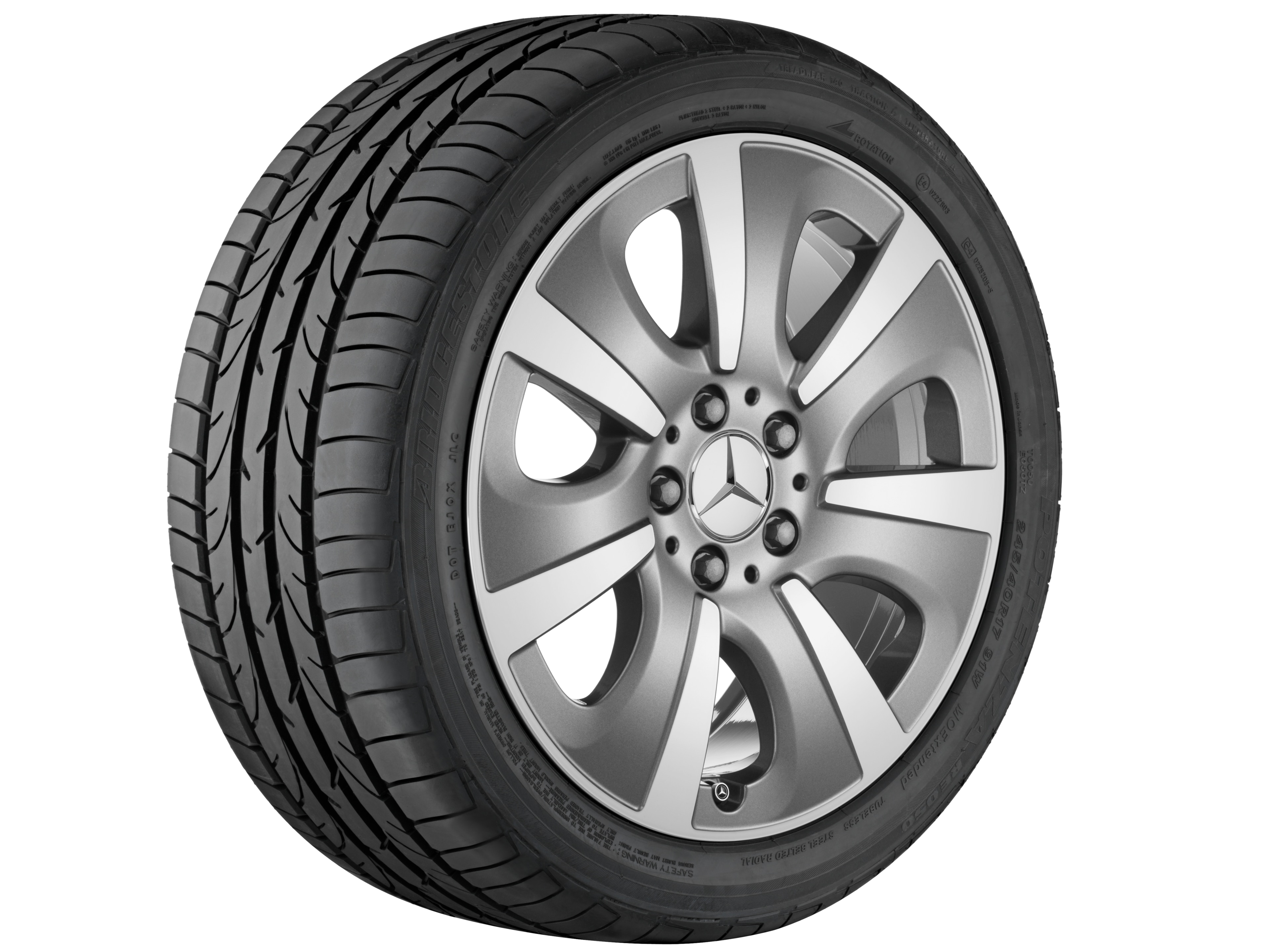 7-Loch-Rad, 40,6 cm (16 Zoll) - 7 J x 16 ET 38, grau Himalaya, glanzgedreht