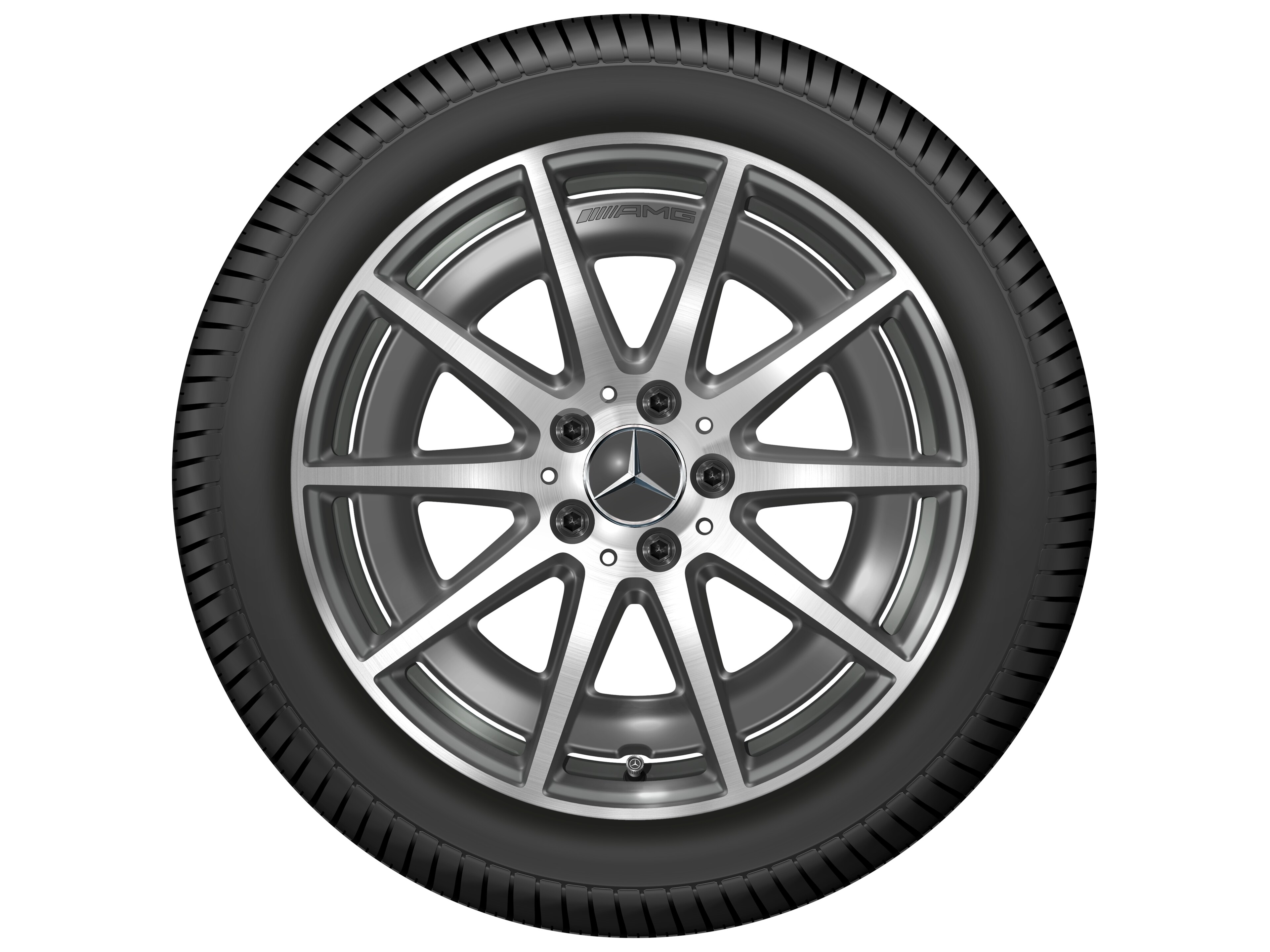 AMG 10-Speichen-Rad, 45,7 cm (18 Zoll) - 8 J x 18 ET 43,1, tantalgrau, glanzgedreht