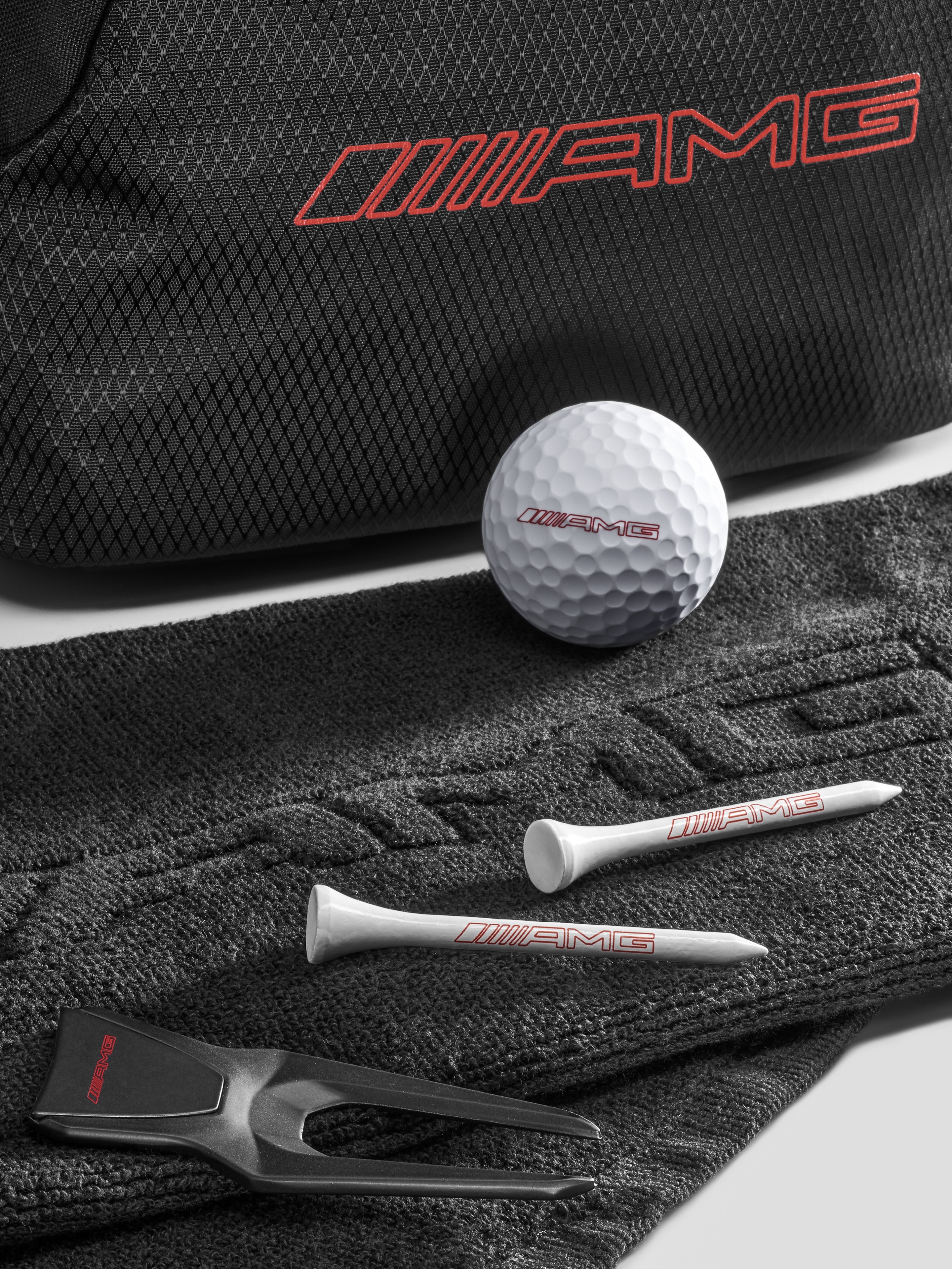 AMG Golf-Geschenkset - schwarz, Polyamid