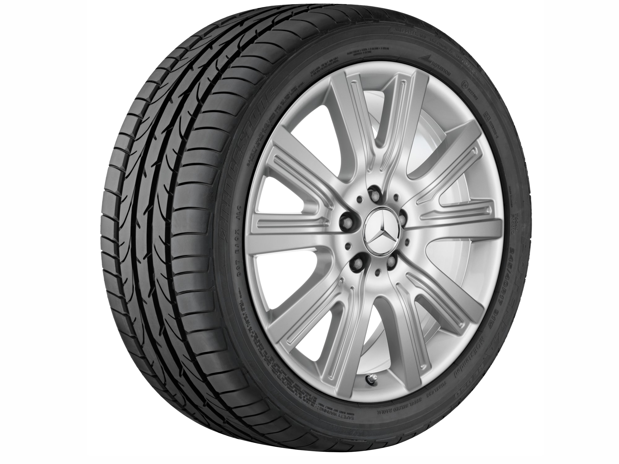 5-Doppelspeichen-Rad, 48,3 cm (19 Zoll) - 8,5 J x 19 ET 62, titansilber, lackiert