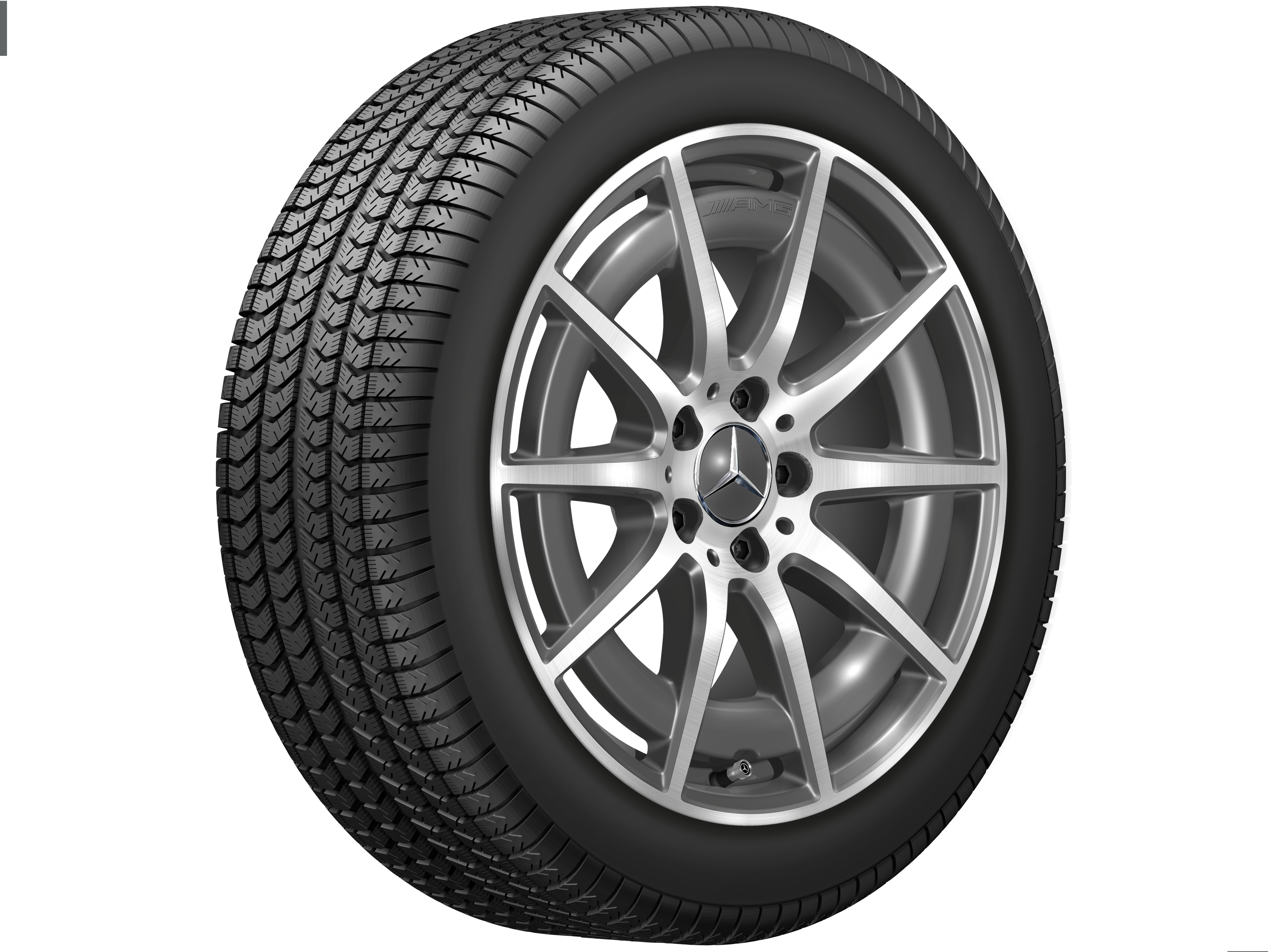 AMG 10-Speichen-Rad, 45,7 cm (18 Zoll) - 8 J x 18 ET 43,1, tantalgrau, glanzgedreht