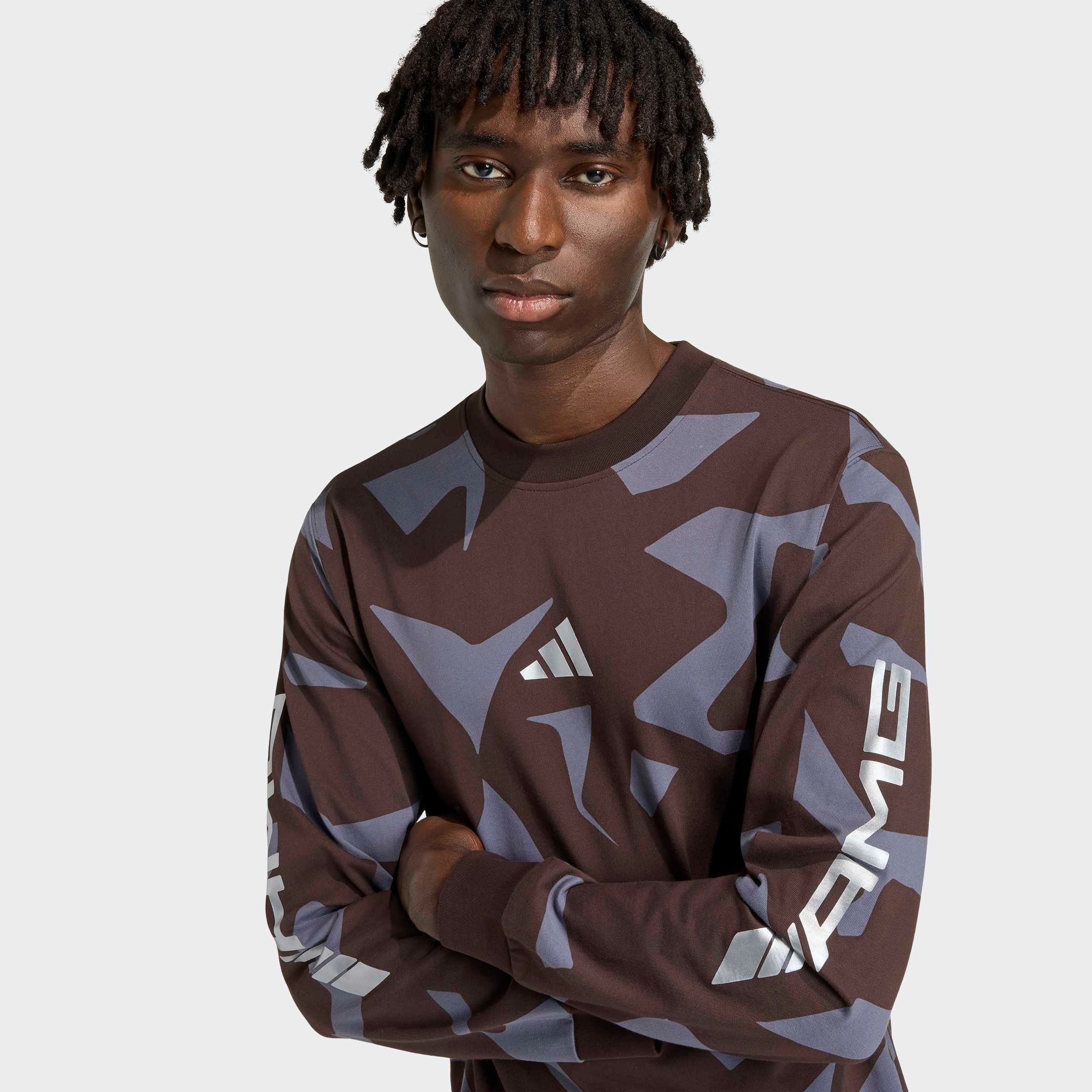 AMG Longsleeve, Unisex - dunkelbraun, XXL