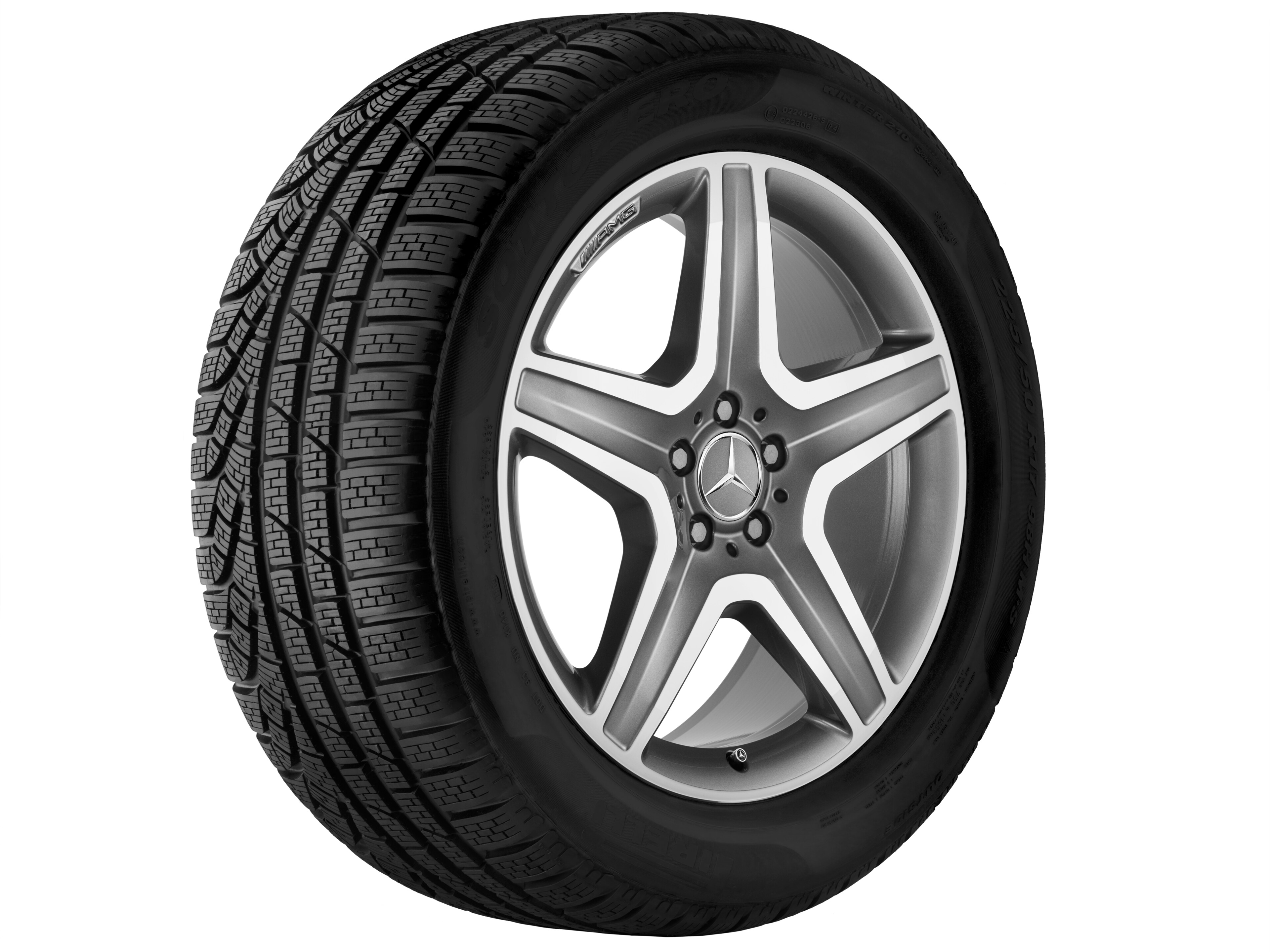 AMG 5-Speichen-Rad, 50,8 cm (20 Zoll) - 9 J x 20 ET 57, titangrau, glanzgedreht