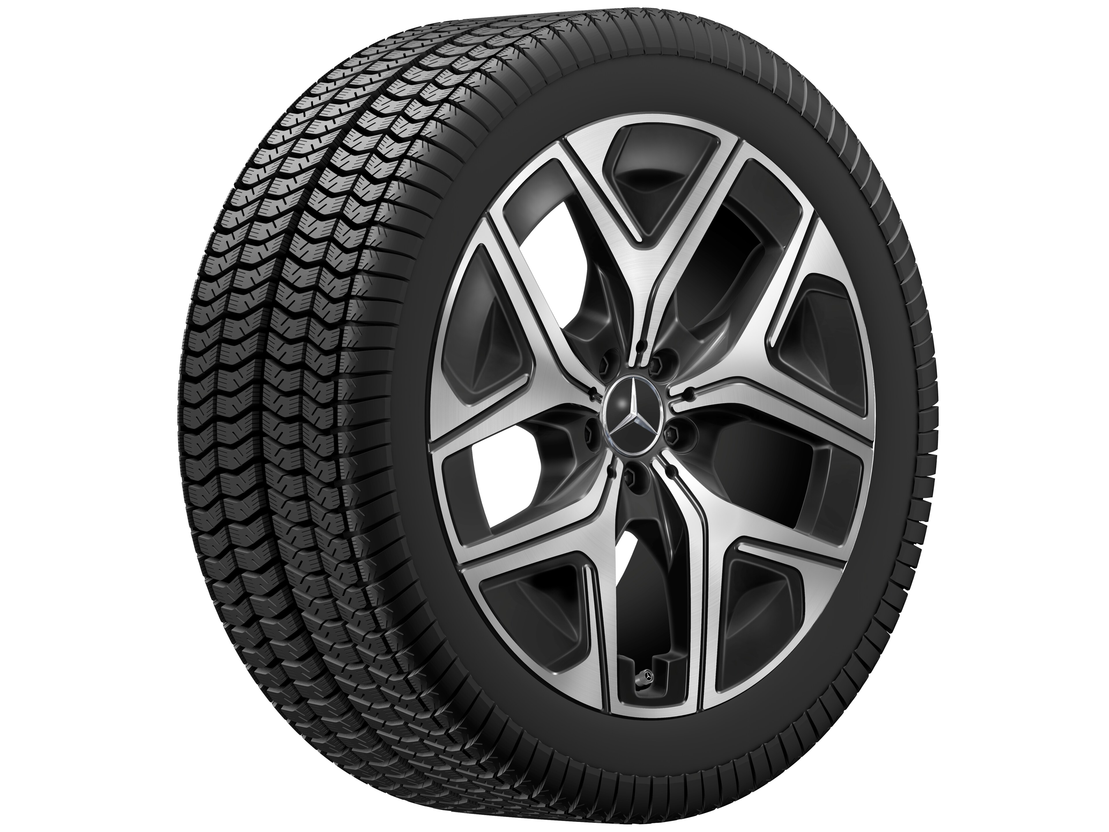 5-hole wheel, Aero, 50.8 cm (20-inch), High-sheen finish - 9,5 J x 20 ET 58,2, black, high-sheen