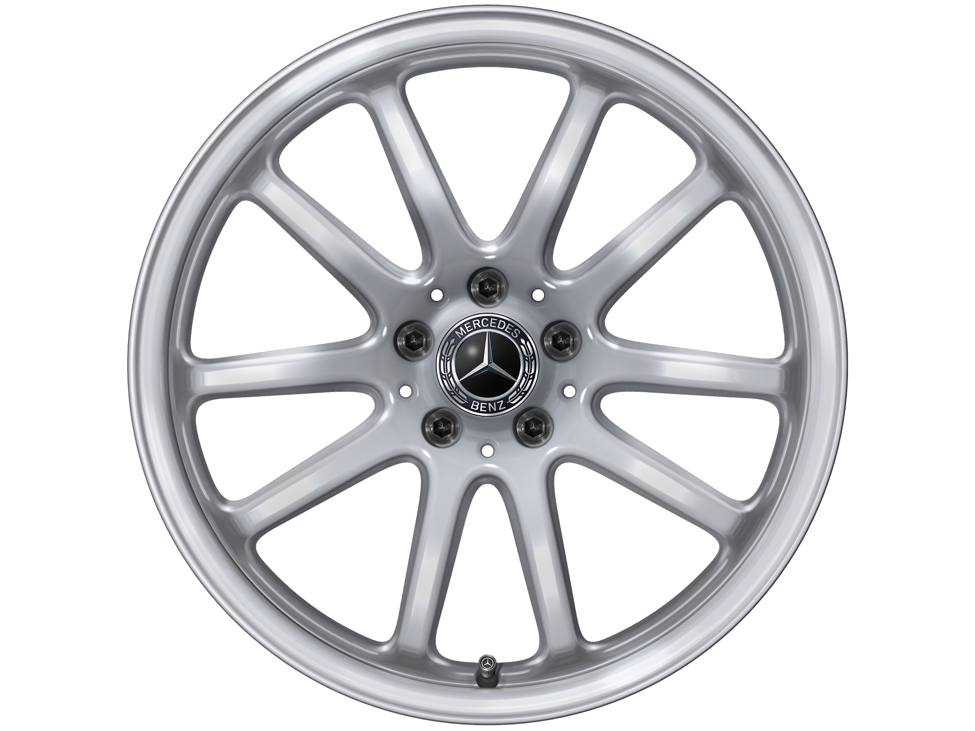 Vielspeichen-Rad, 48,3 cm (19 Zoll) - 8 J x 19 ET 30,5, vanadiumsilber