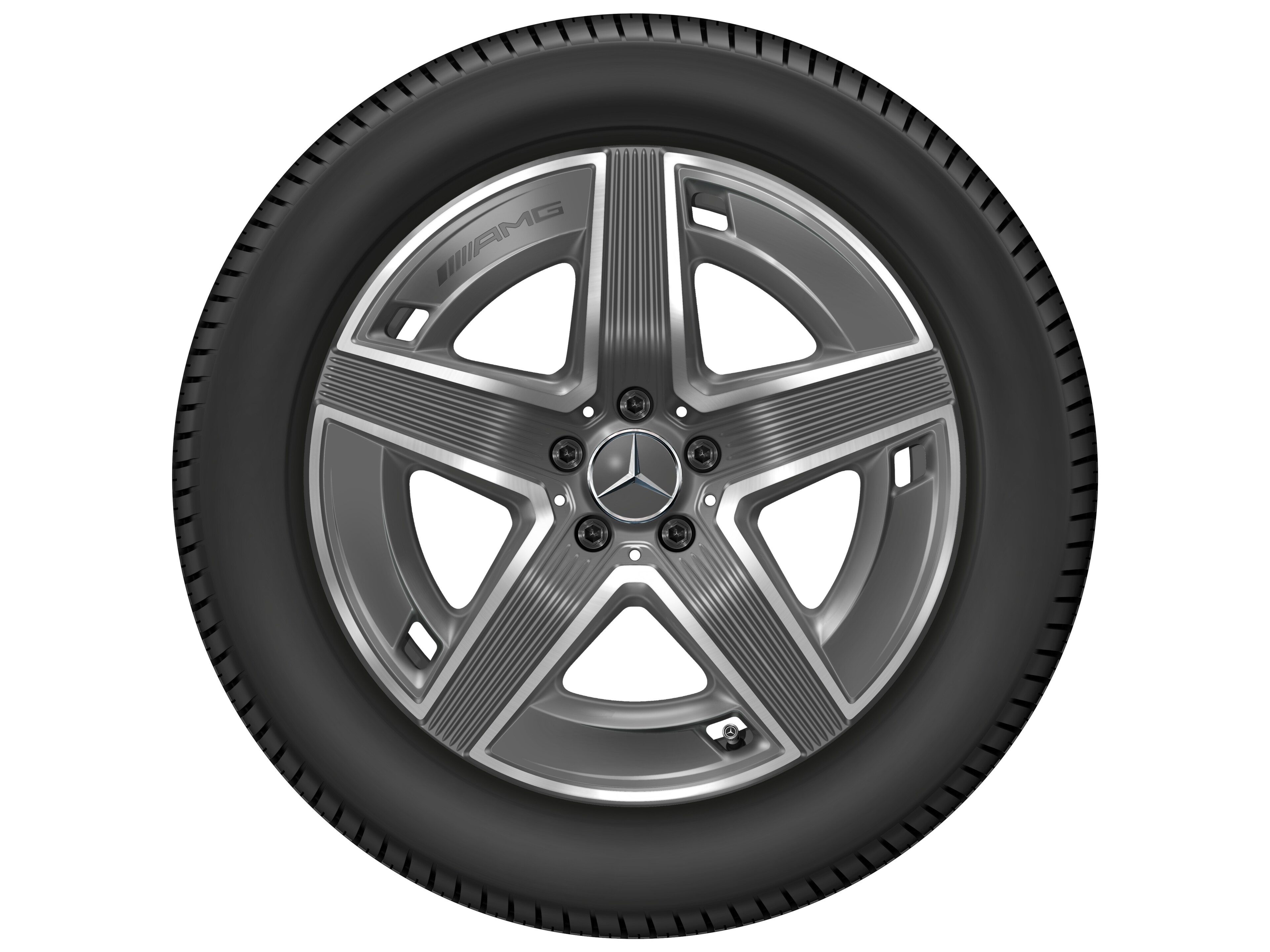 AMG 5-spoke wheel, 48.3 cm (19-inch) - 9 J x 19 ET 30, tantalite grey, high-sheen